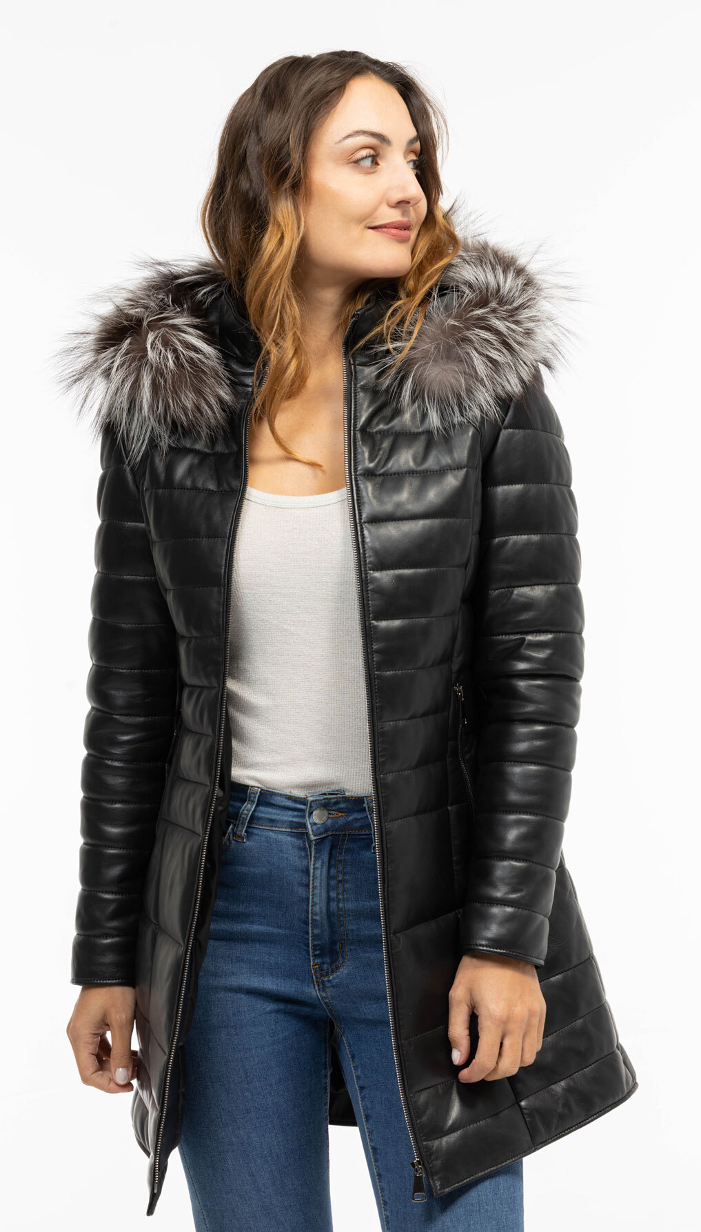 Vêtement en cuir Manteaux cuir noir