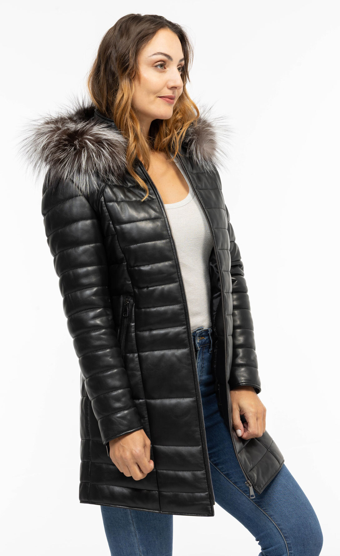 Vêtement en cuir Manteaux cuir noir