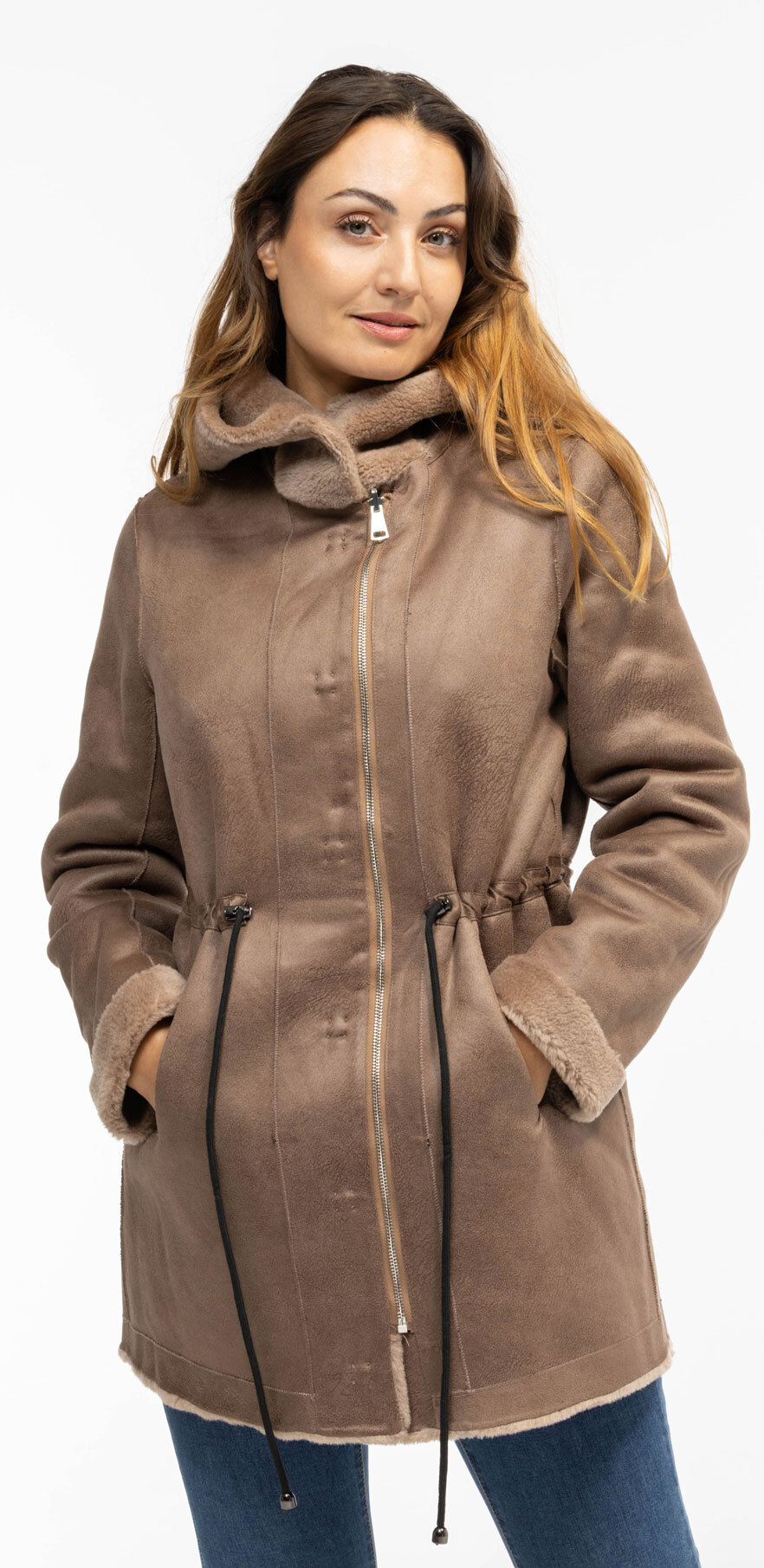 Vêtement en cuir Les bonnes affaires Femme camel