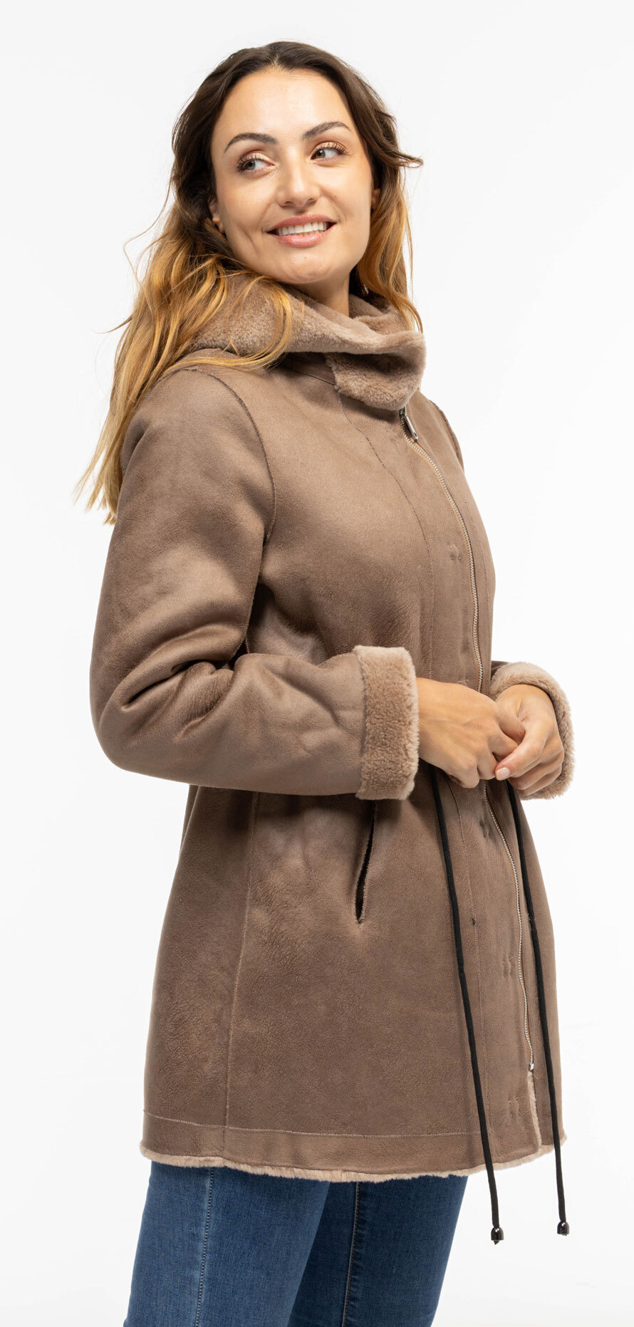 Vêtement en cuir Les bonnes affaires Femme camel