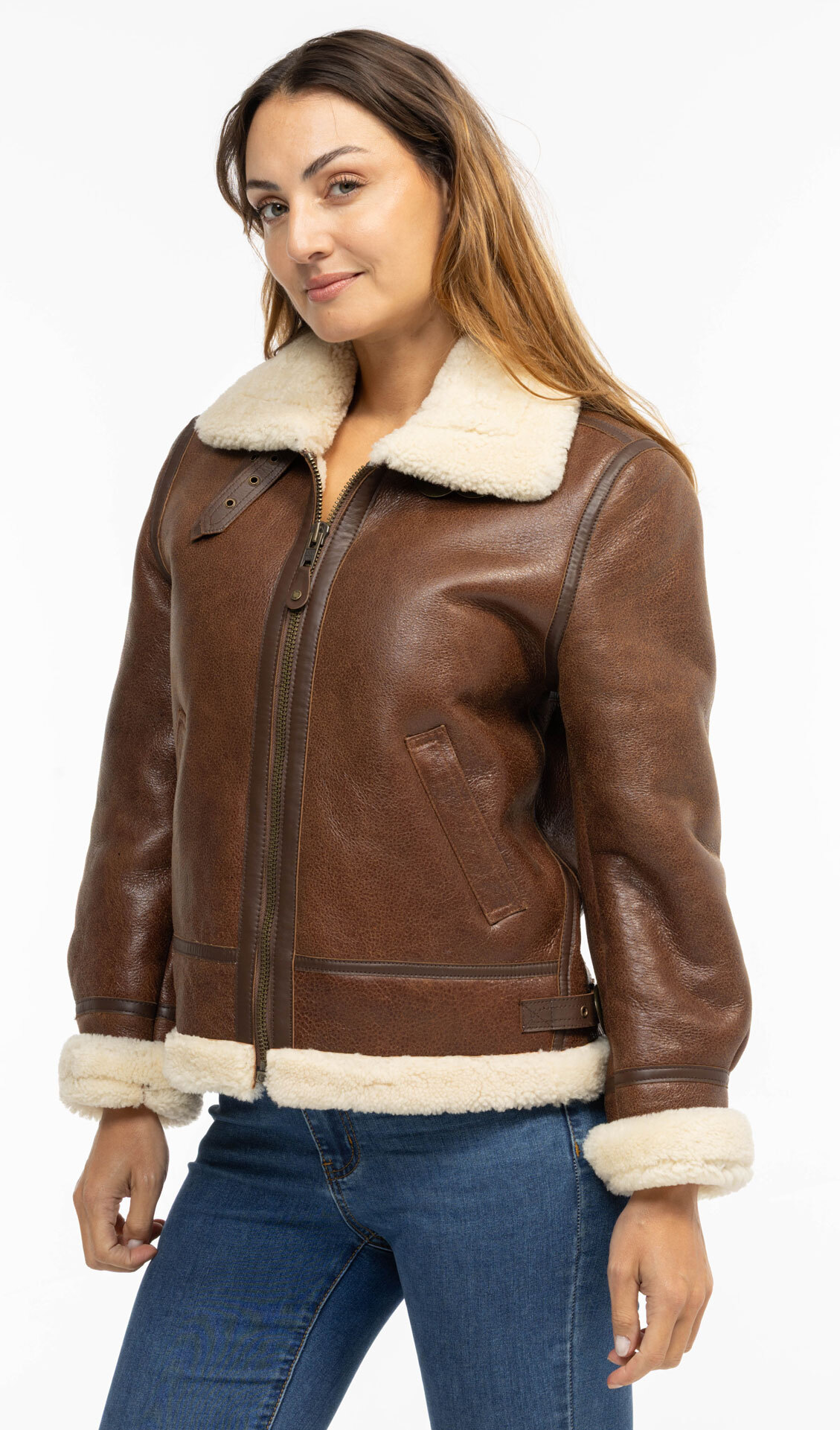 Vêtement en cuir Blousons cuir marron