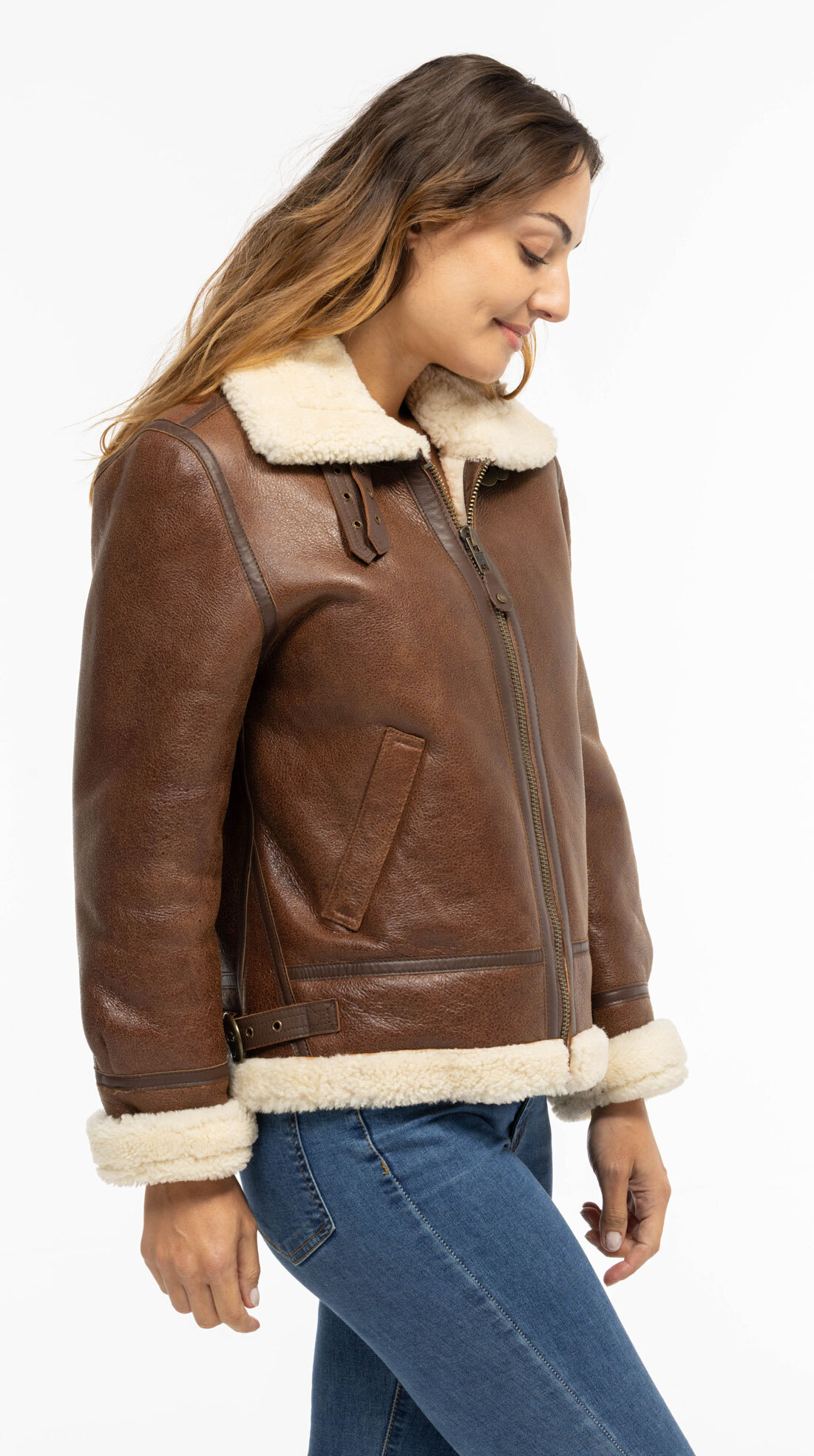 Vêtement en cuir Blousons cuir marron