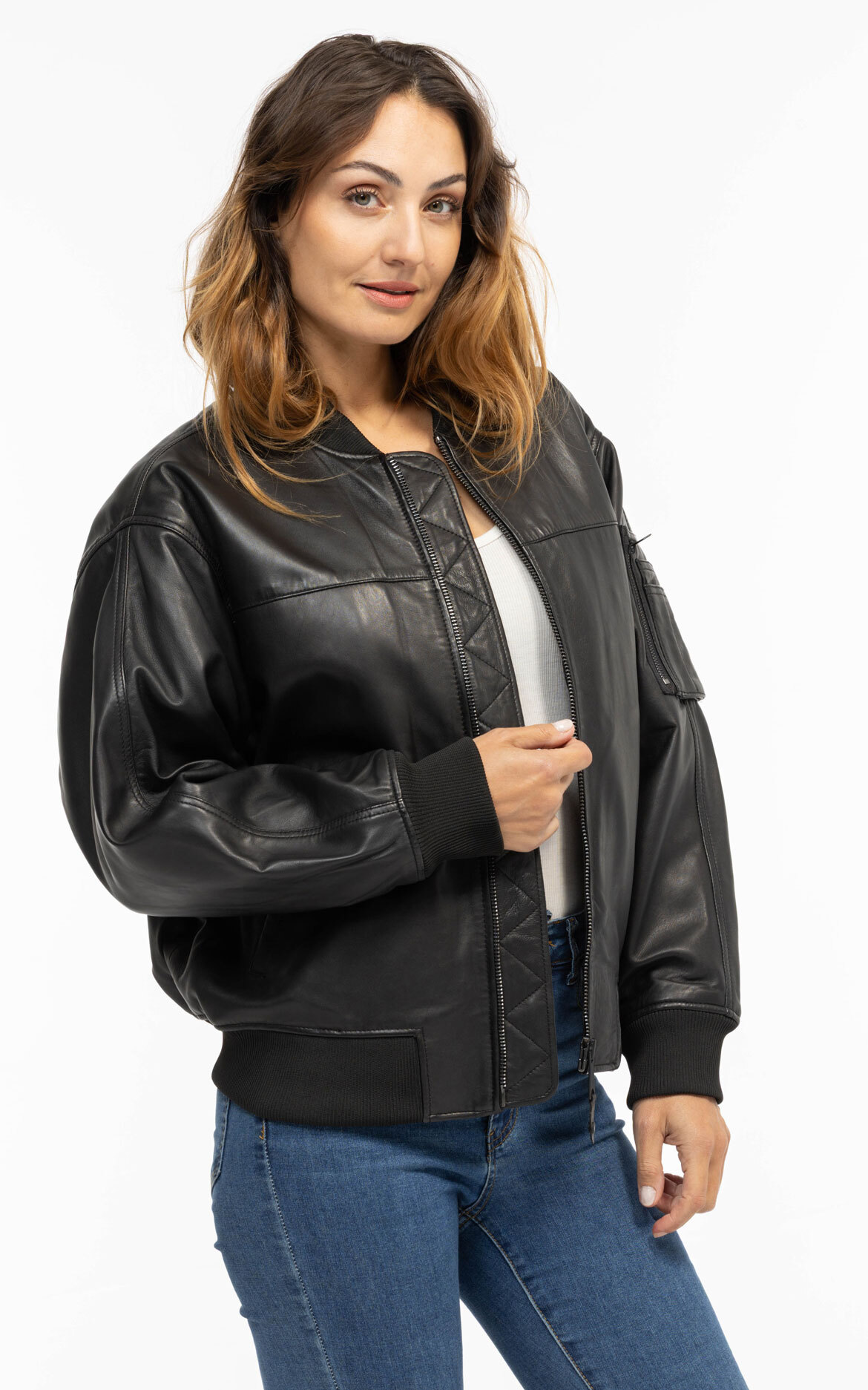 Vêtement en cuir Blousons cuir noir