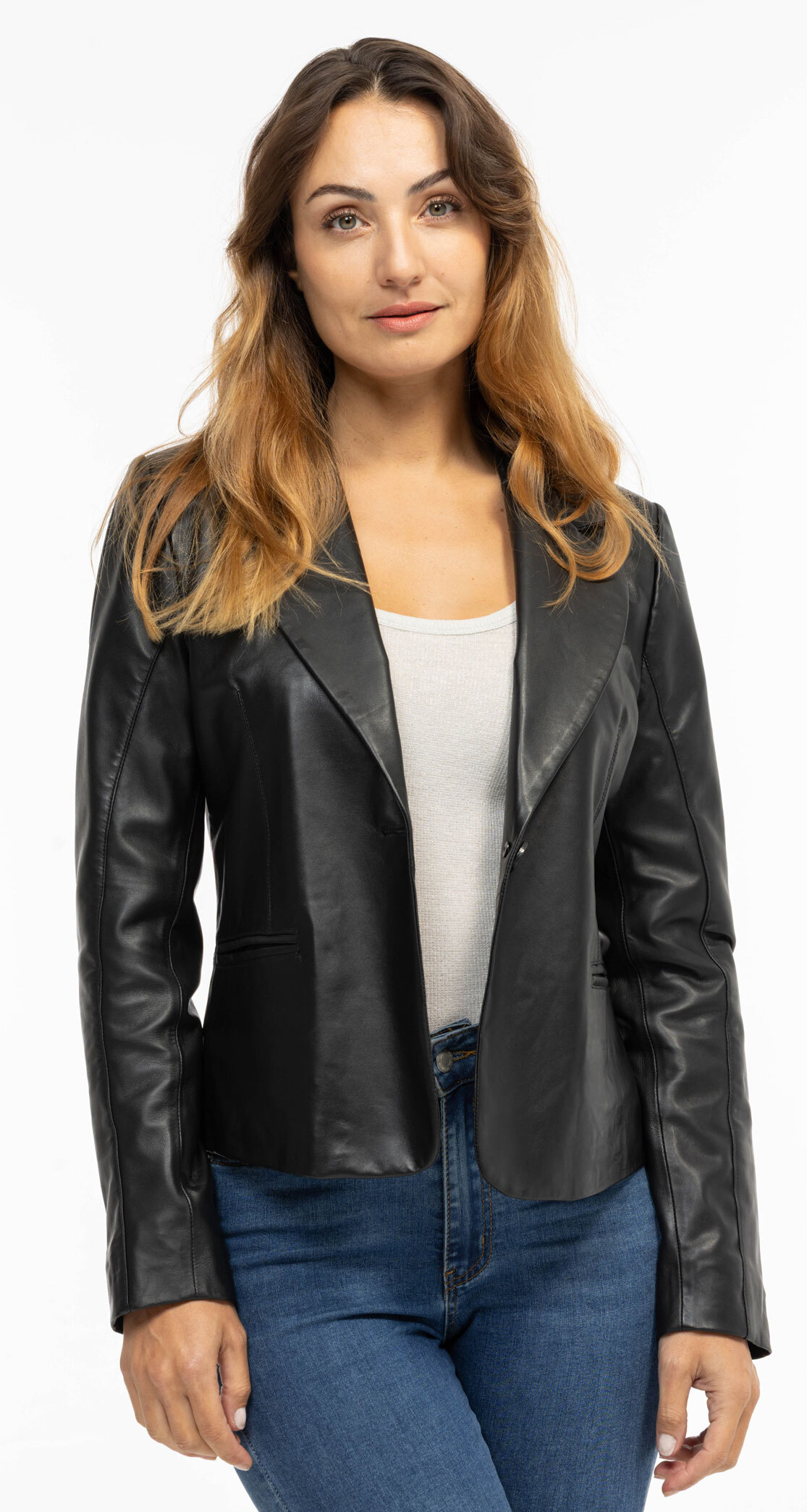 Vêtement en cuir Vestes cuir noir