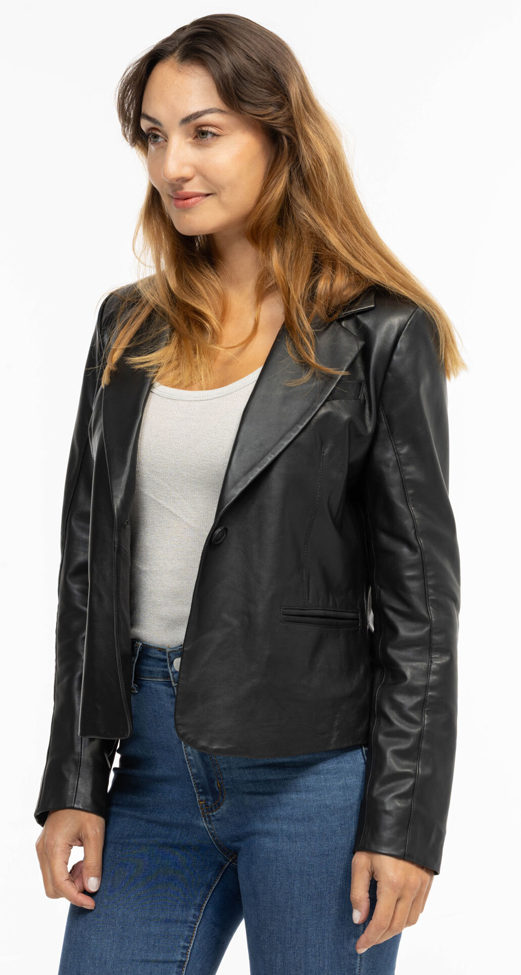 Vêtement en cuir Vestes cuir noir