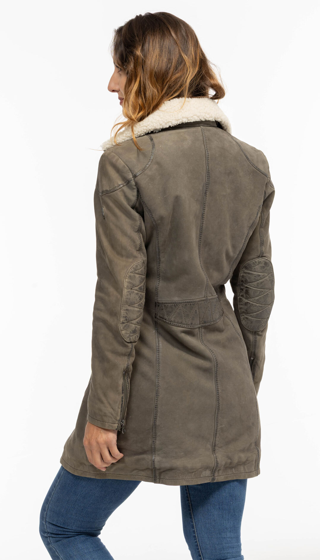 Vêtement en cuir Les bonnes affaires Femme vert