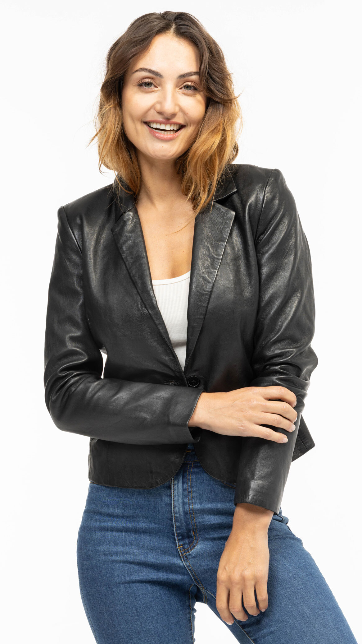 Vêtement en cuir Vestes cuir noir