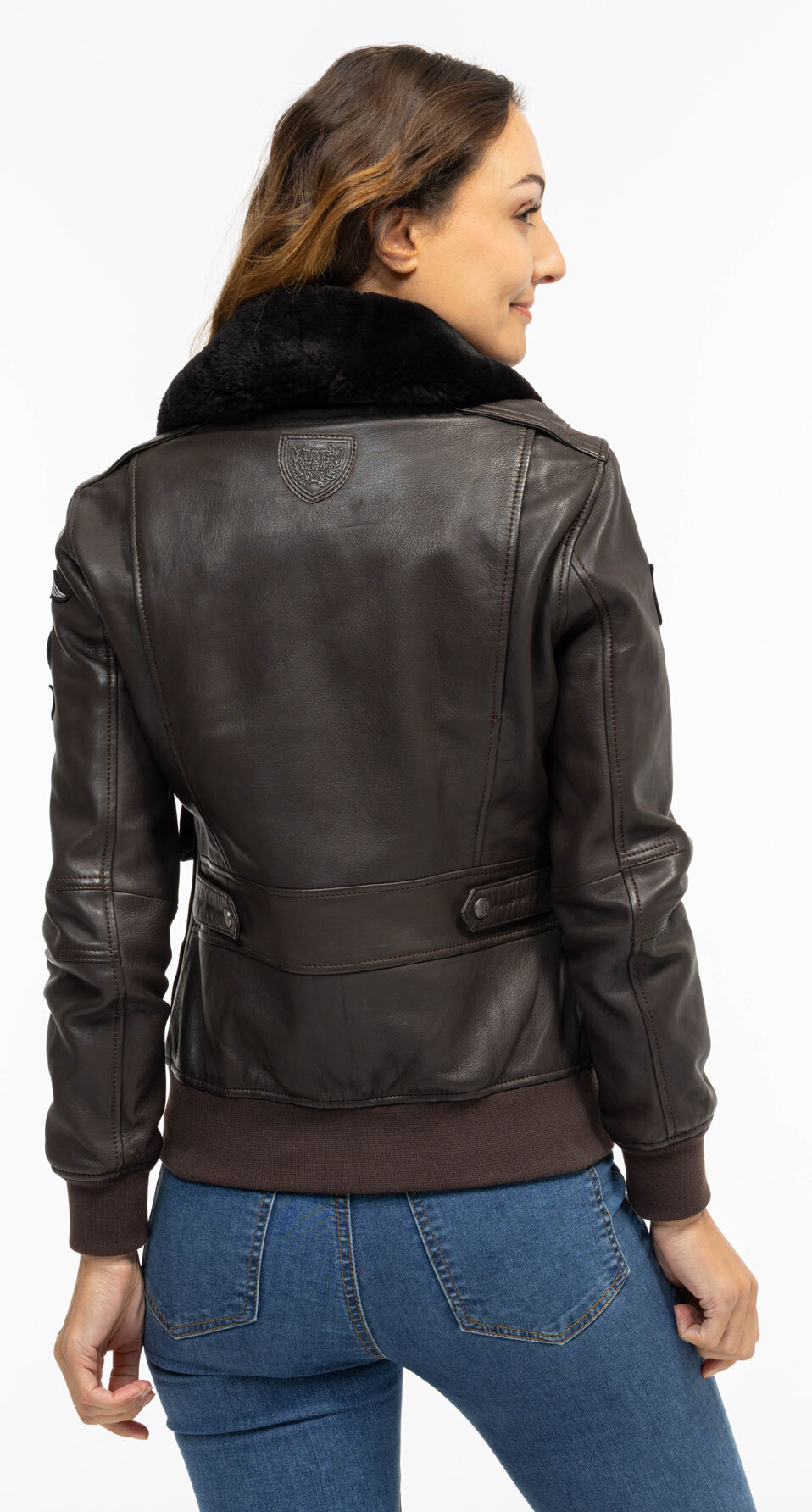 Vêtement en cuir Blousons cuir marron