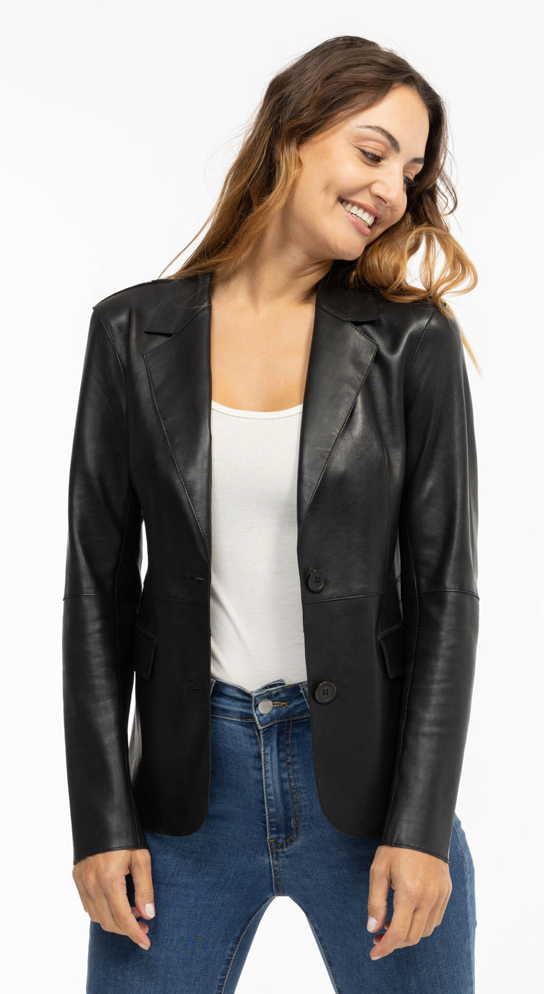 Vêtement en cuir Vestes cuir noir