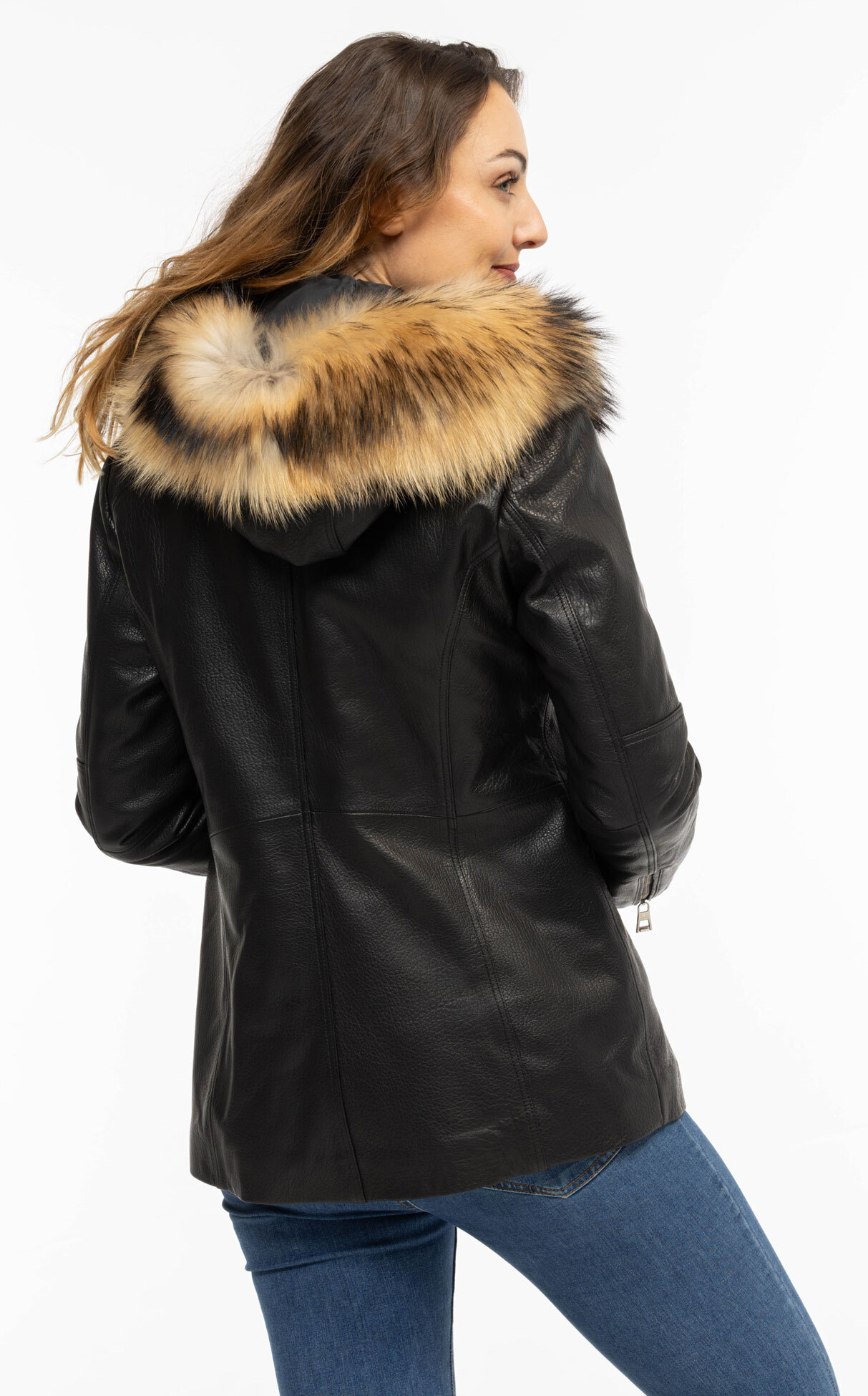 Vêtement en cuir Manteaux cuir noir