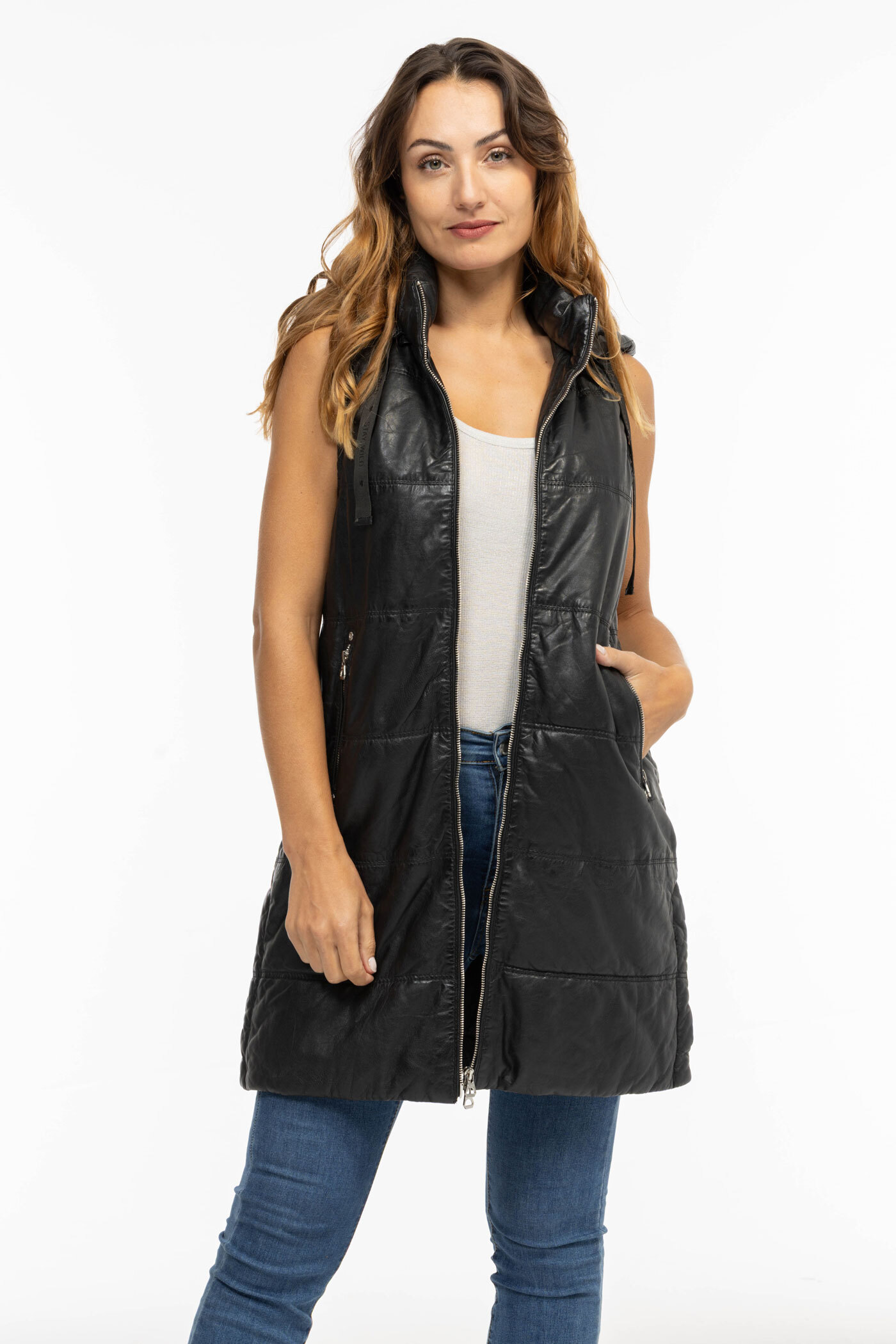 Vêtement en cuir Les bonnes affaires Femme noir