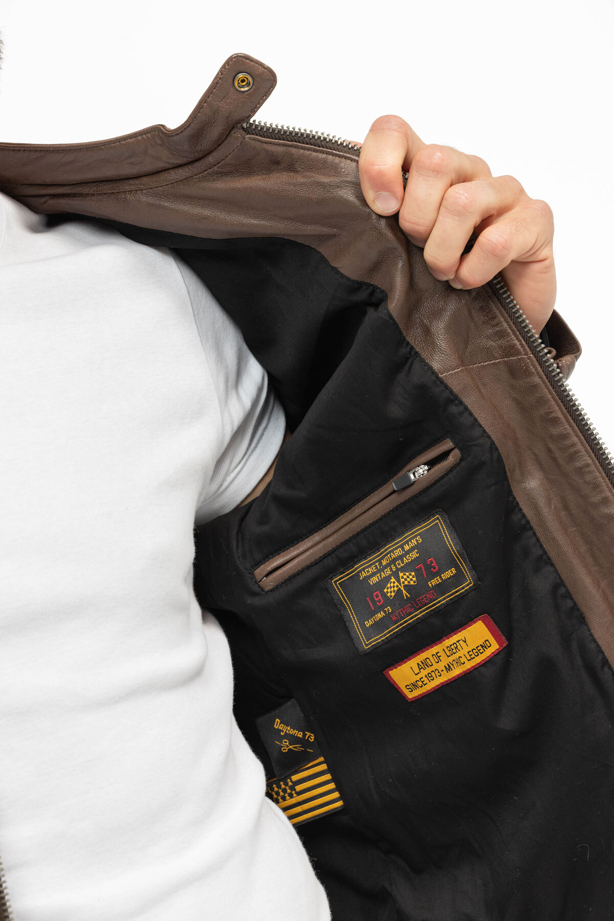 Vêtement en cuir Blousons cuir marron