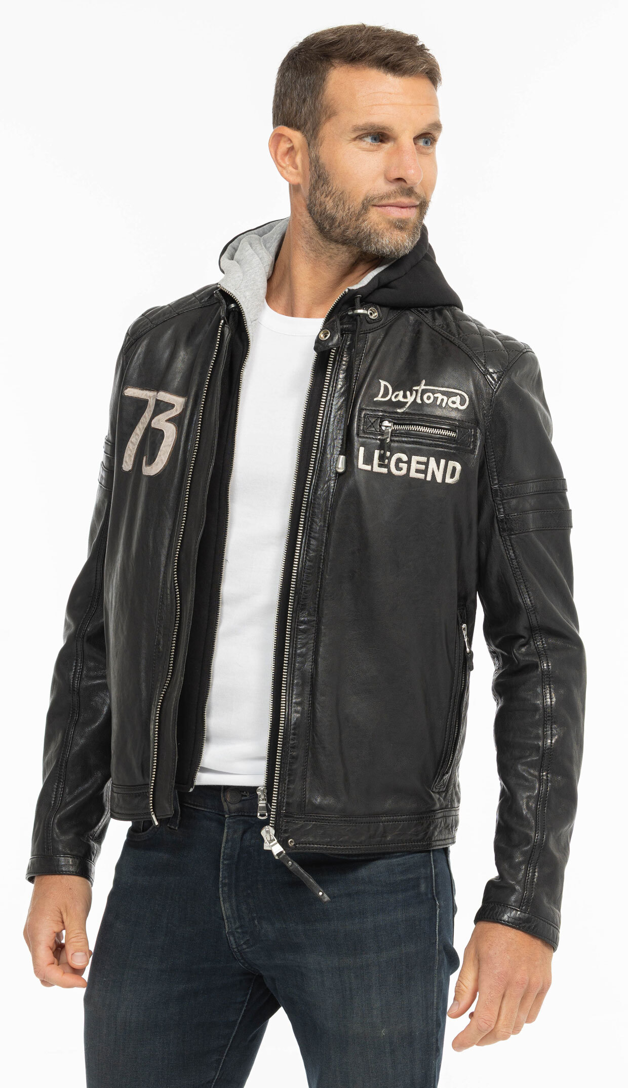 Vêtement en cuir Blousons cuir noir