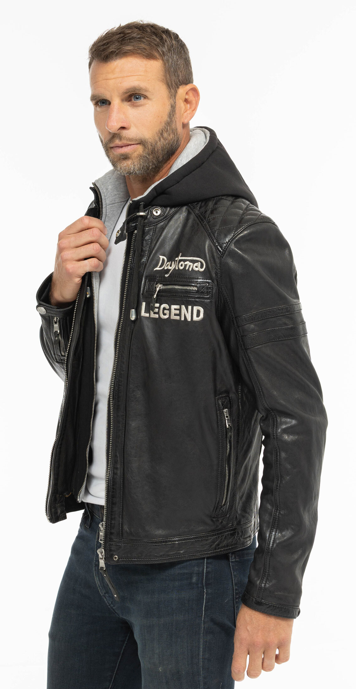 Vêtement en cuir Blousons cuir noir