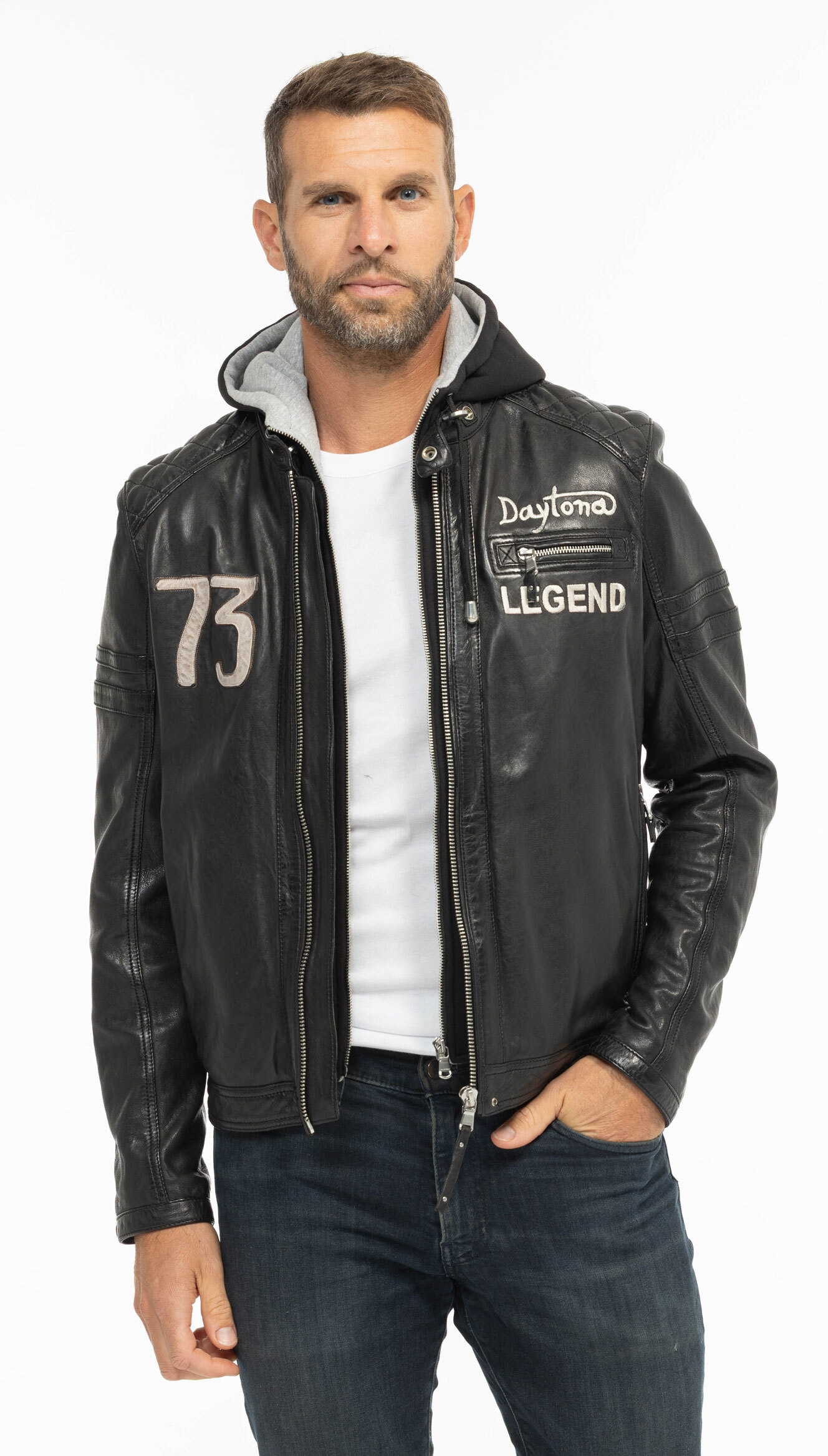 Vêtement en cuir Blousons cuir noir