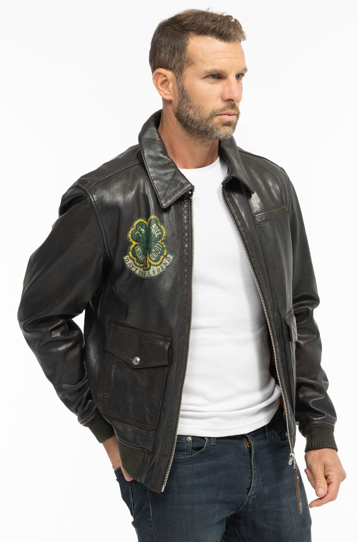 Vêtement en cuir Les bonnes affaires Homme noir