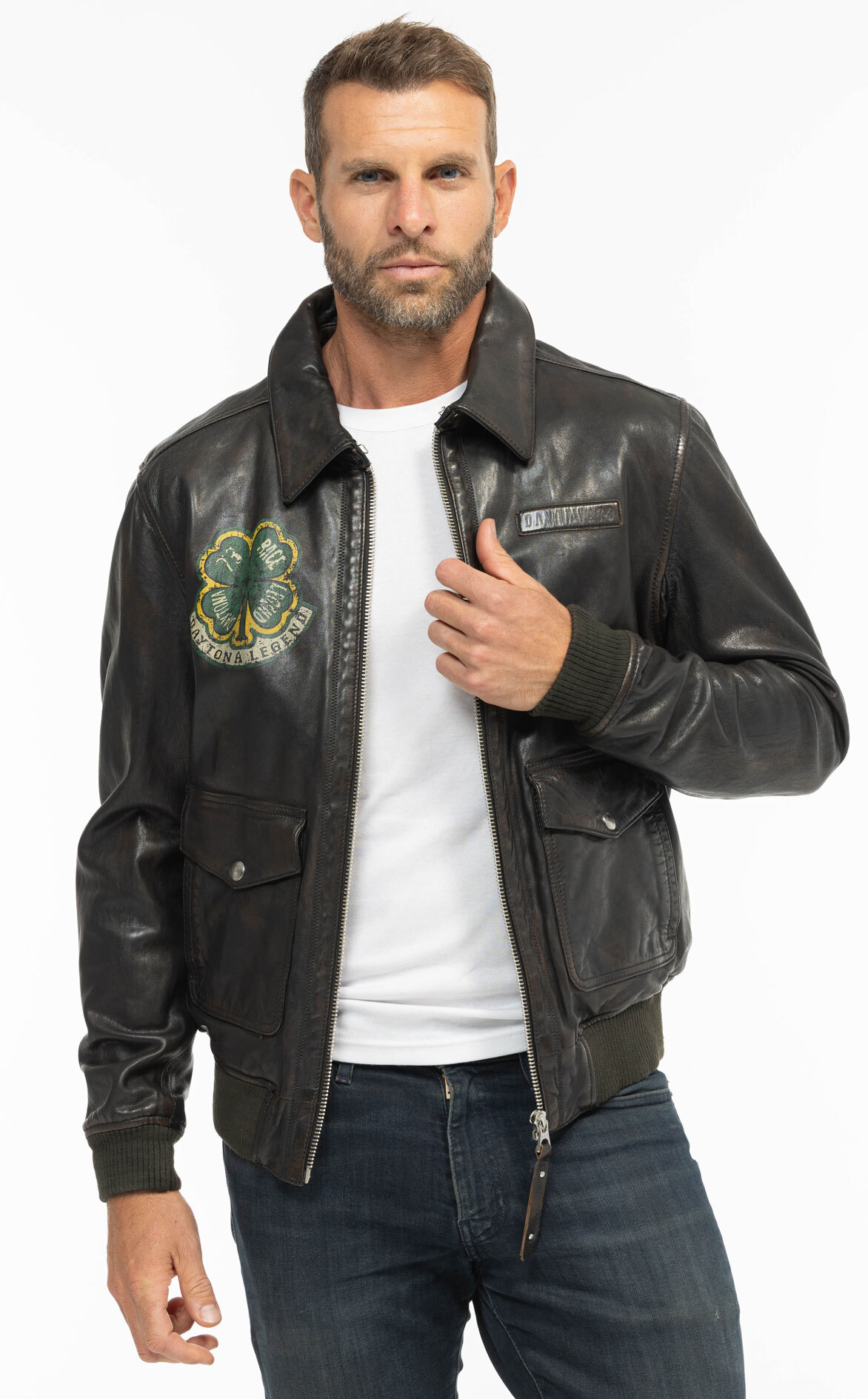 Vêtement en cuir Les bonnes affaires Homme noir