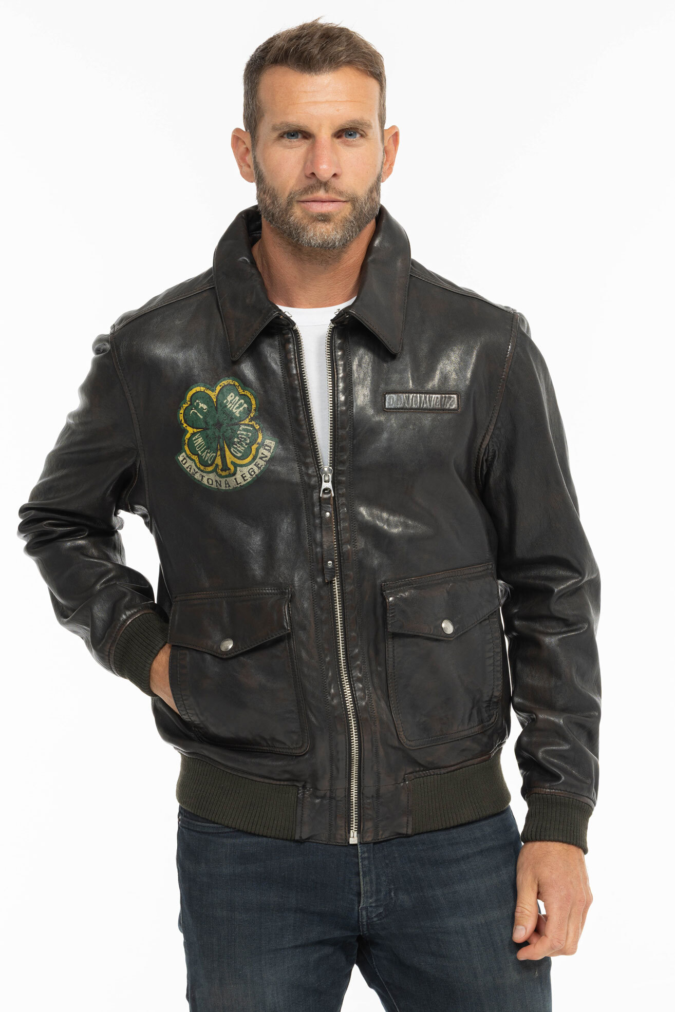 Vêtement en cuir Les bonnes affaires Homme noir