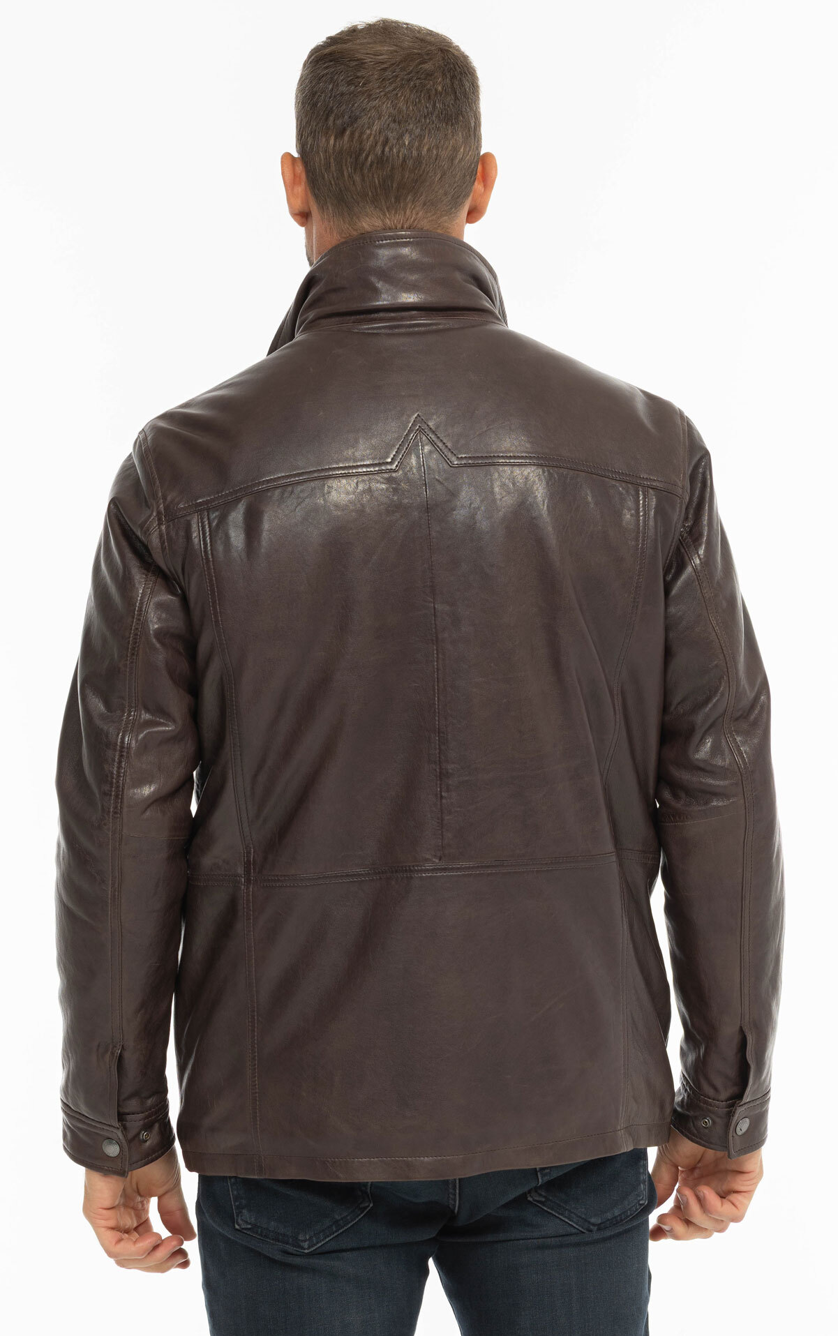 Vêtement en cuir Vestes & Trois Quart cuir marron