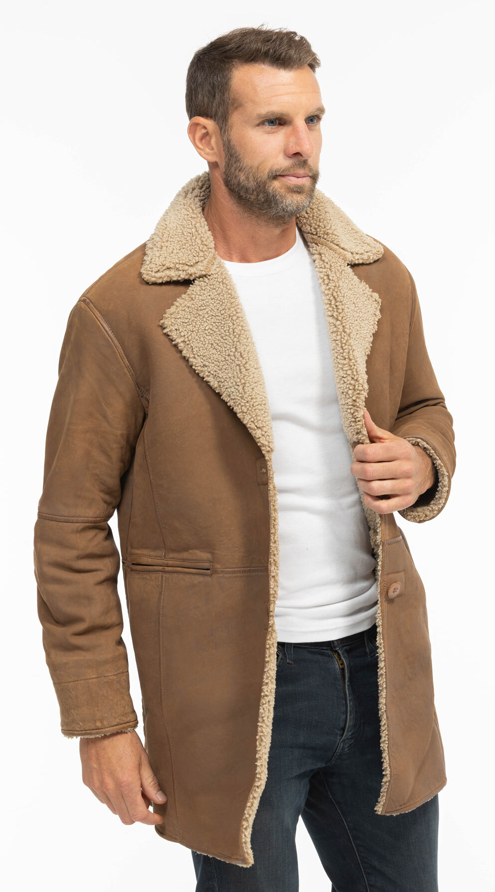 Vêtement en cuir Les bonnes affaires Homme camel