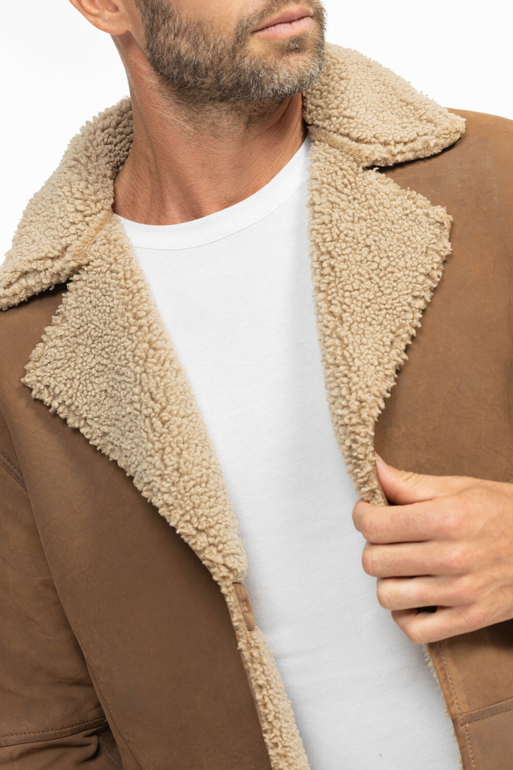 Vêtement en cuir Les bonnes affaires Homme camel