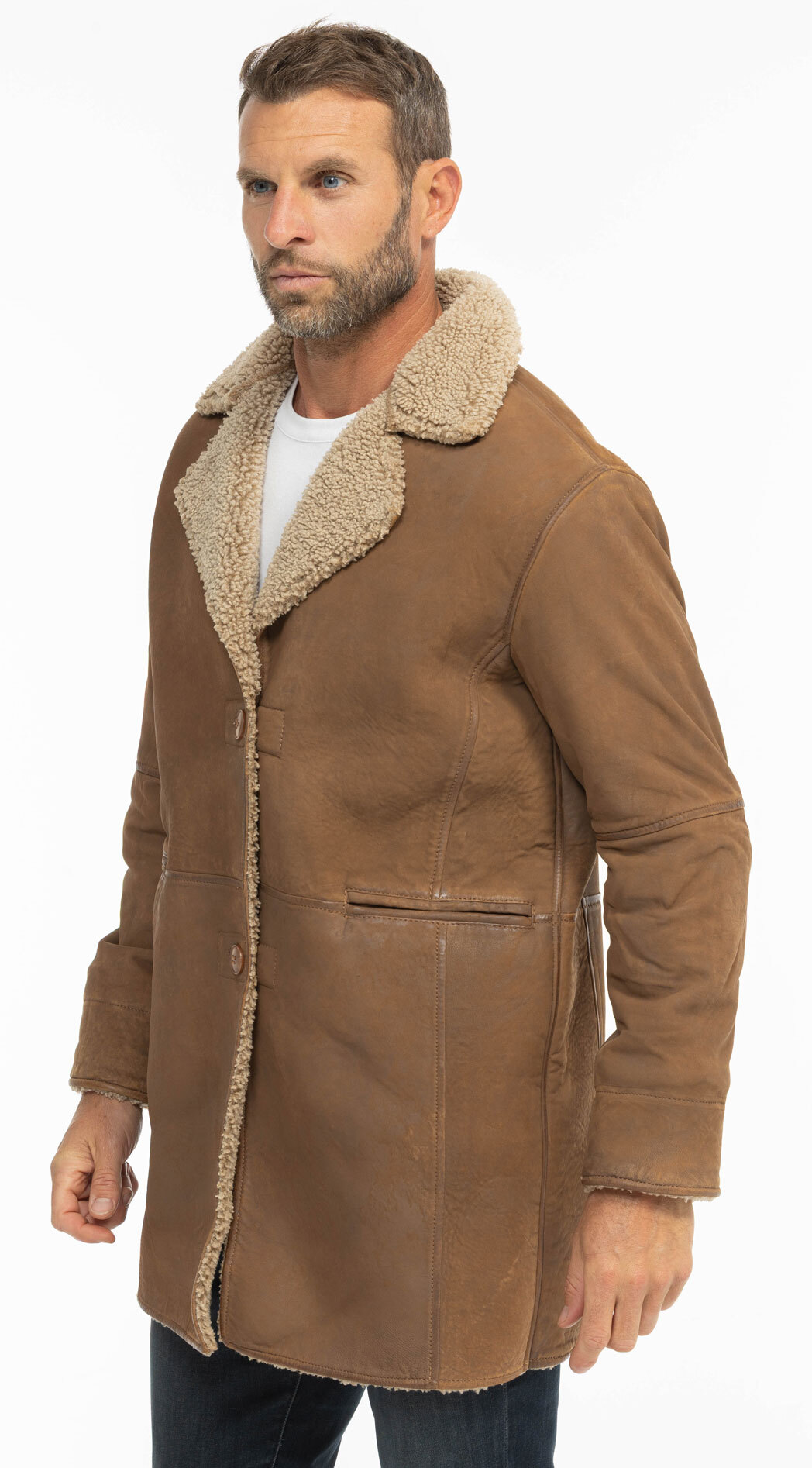 Vêtement en cuir Les bonnes affaires Homme camel