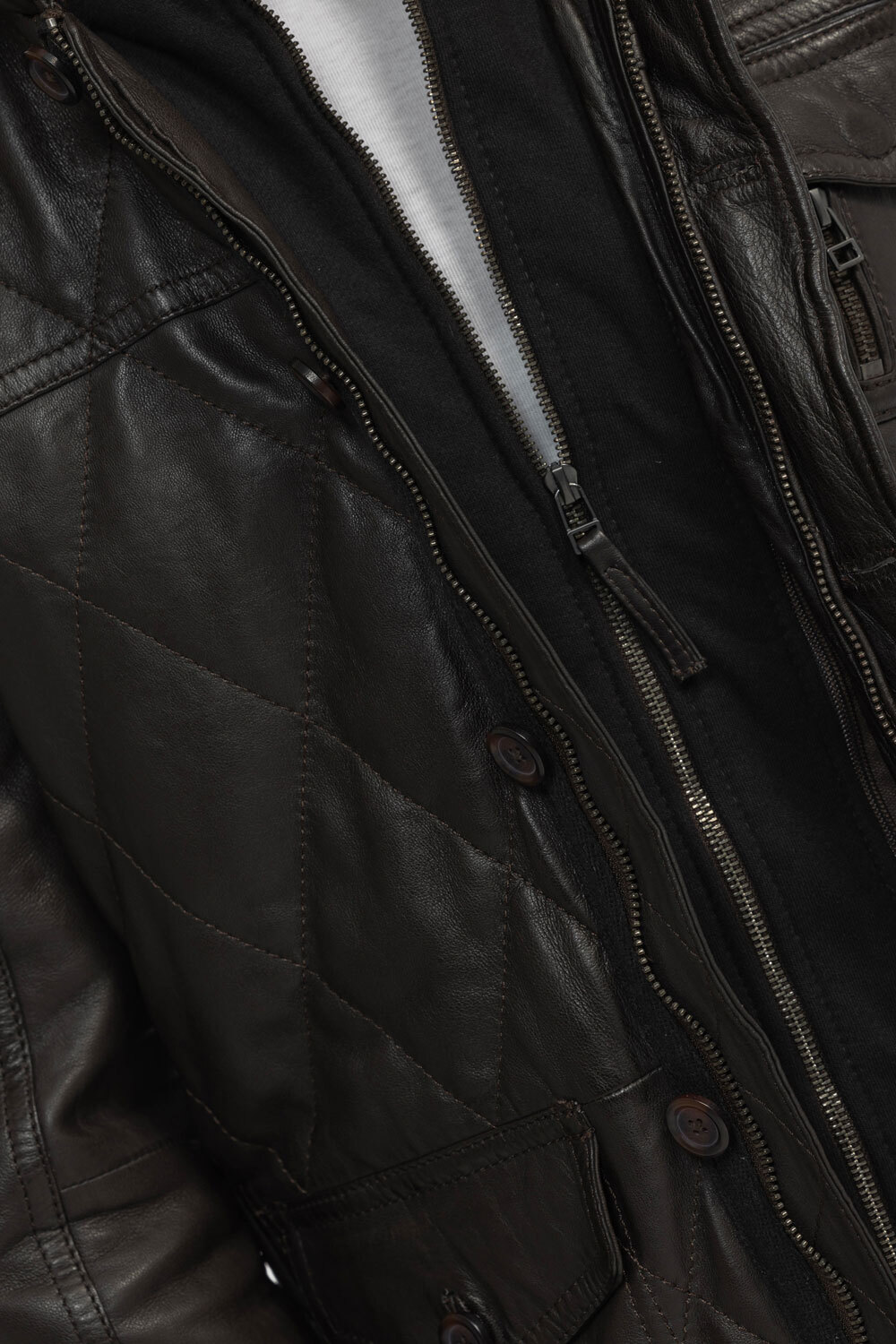 Vêtement en cuir Vestes & Trois Quart cuir marron