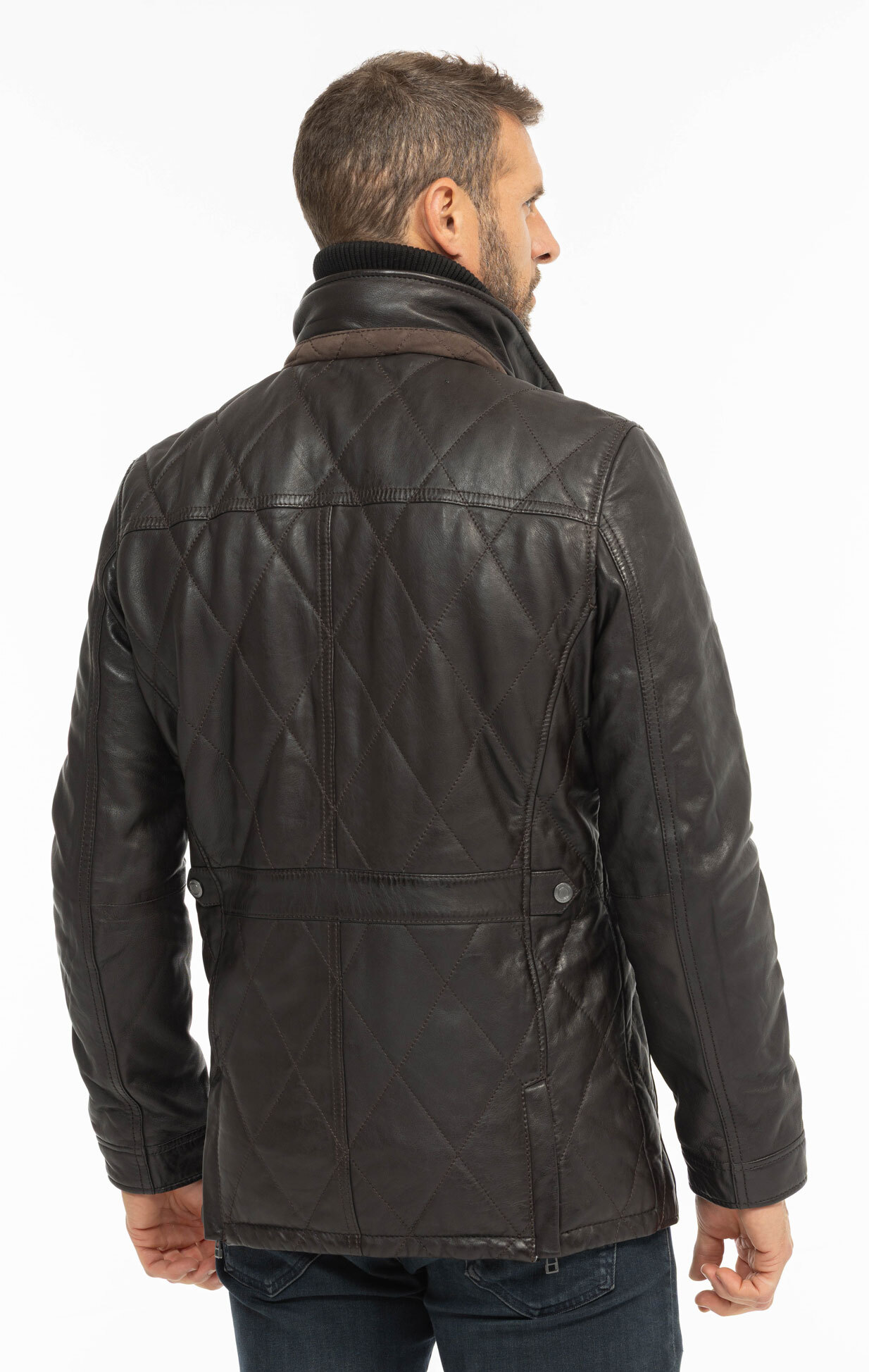 Vêtement en cuir Vestes & Trois Quart cuir marron