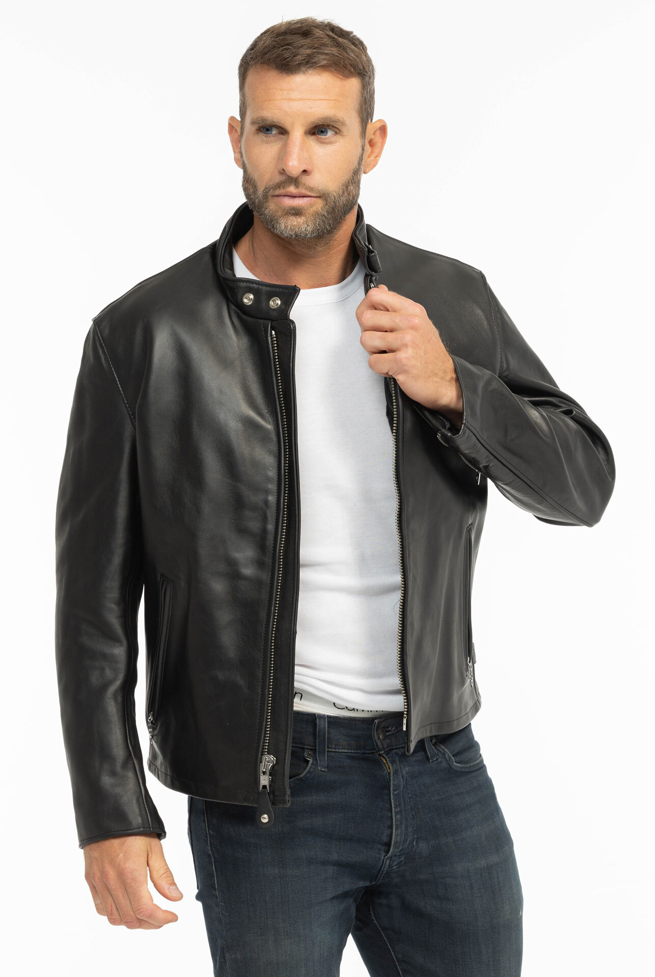 Vêtement en cuir Blousons cuir noir