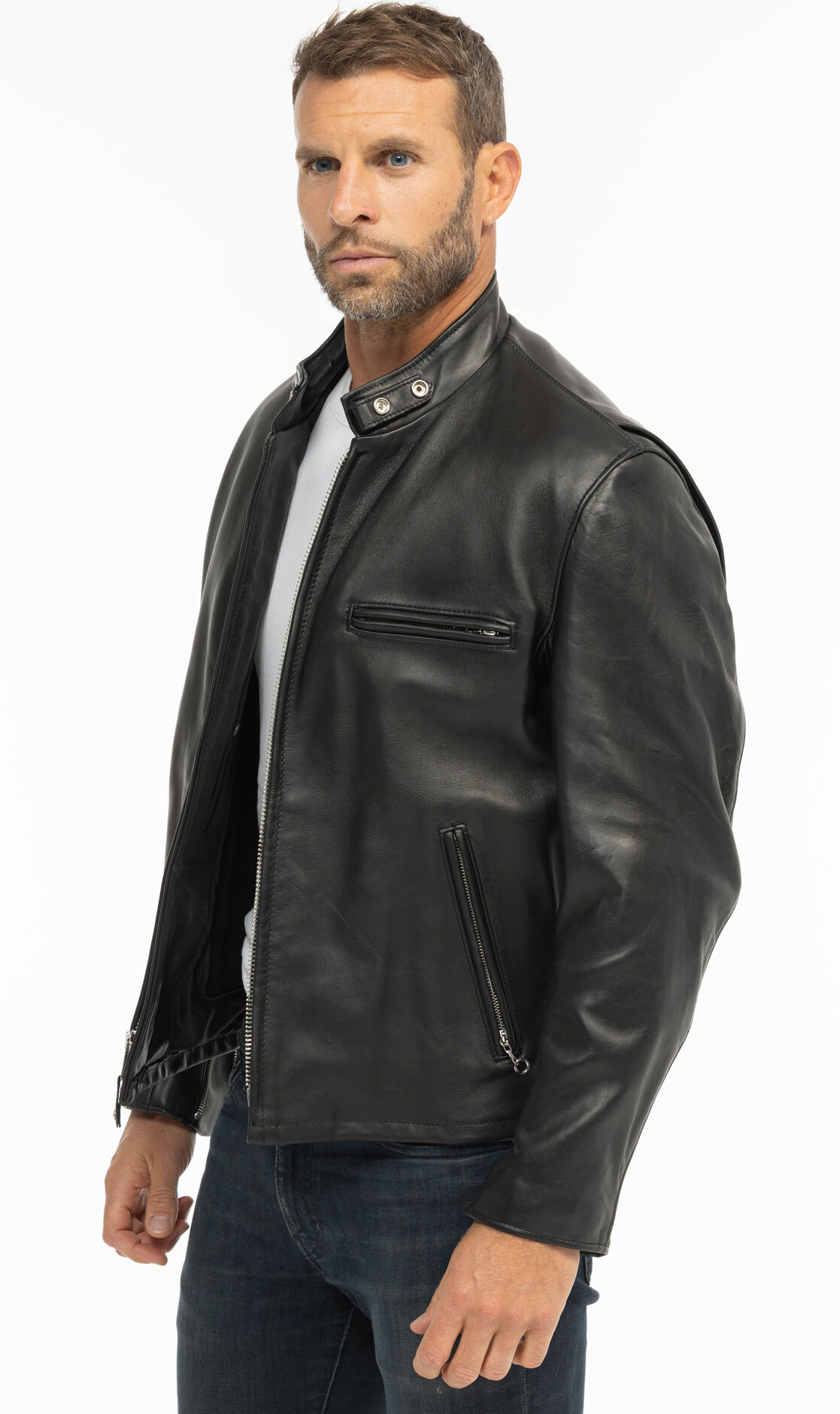 Vêtement en cuir Blousons cuir noir