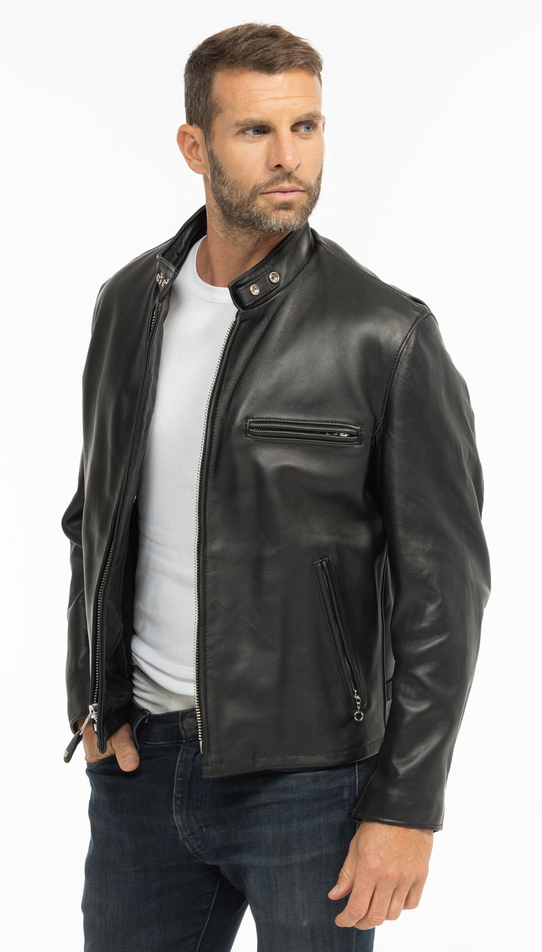 Vêtement en cuir Blousons cuir noir