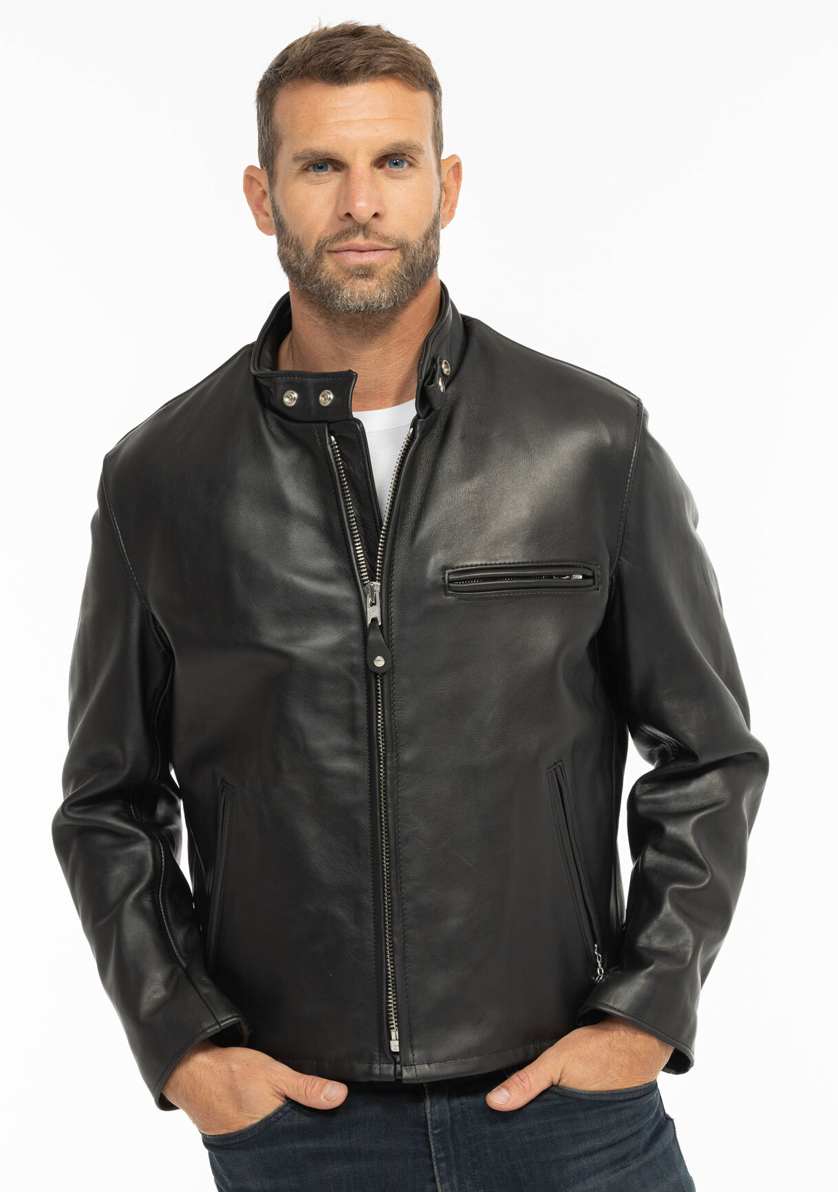 Vêtement en cuir Blousons cuir noir