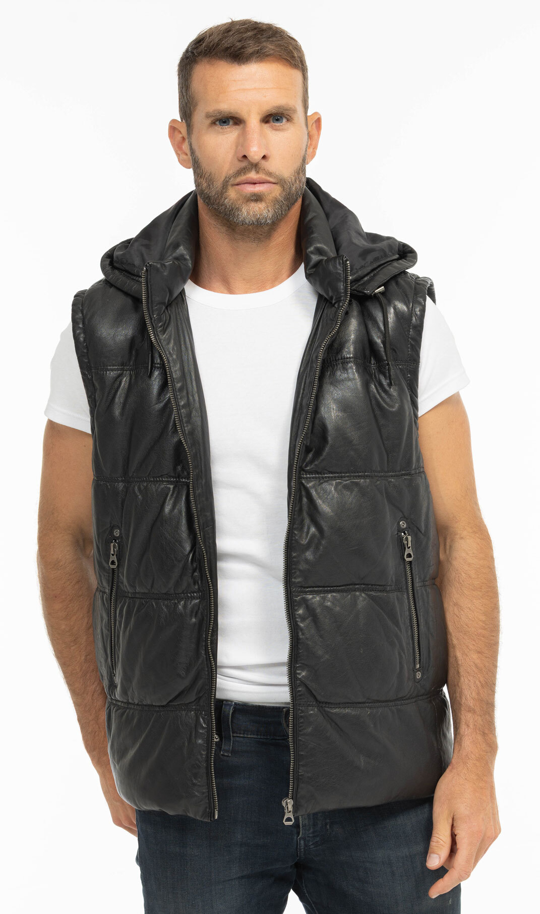 Vêtement en cuir Les bonnes affaires Homme noir