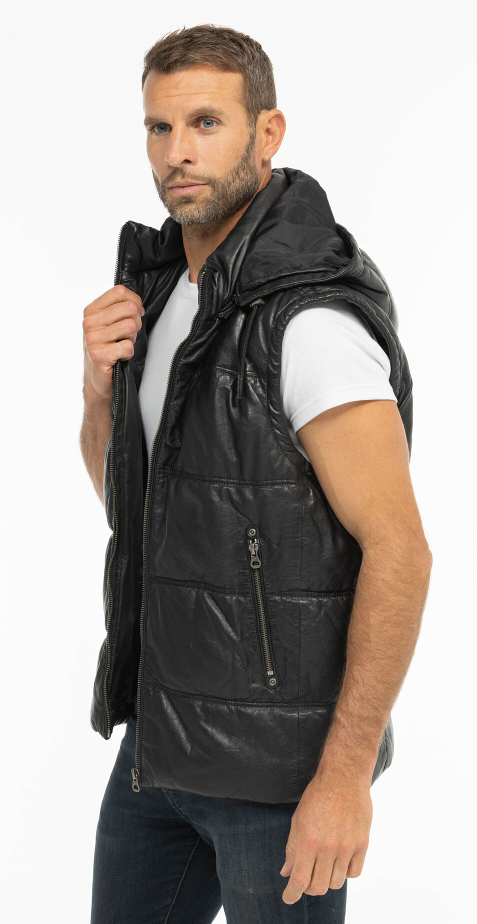 Vêtement en cuir Les bonnes affaires Homme noir