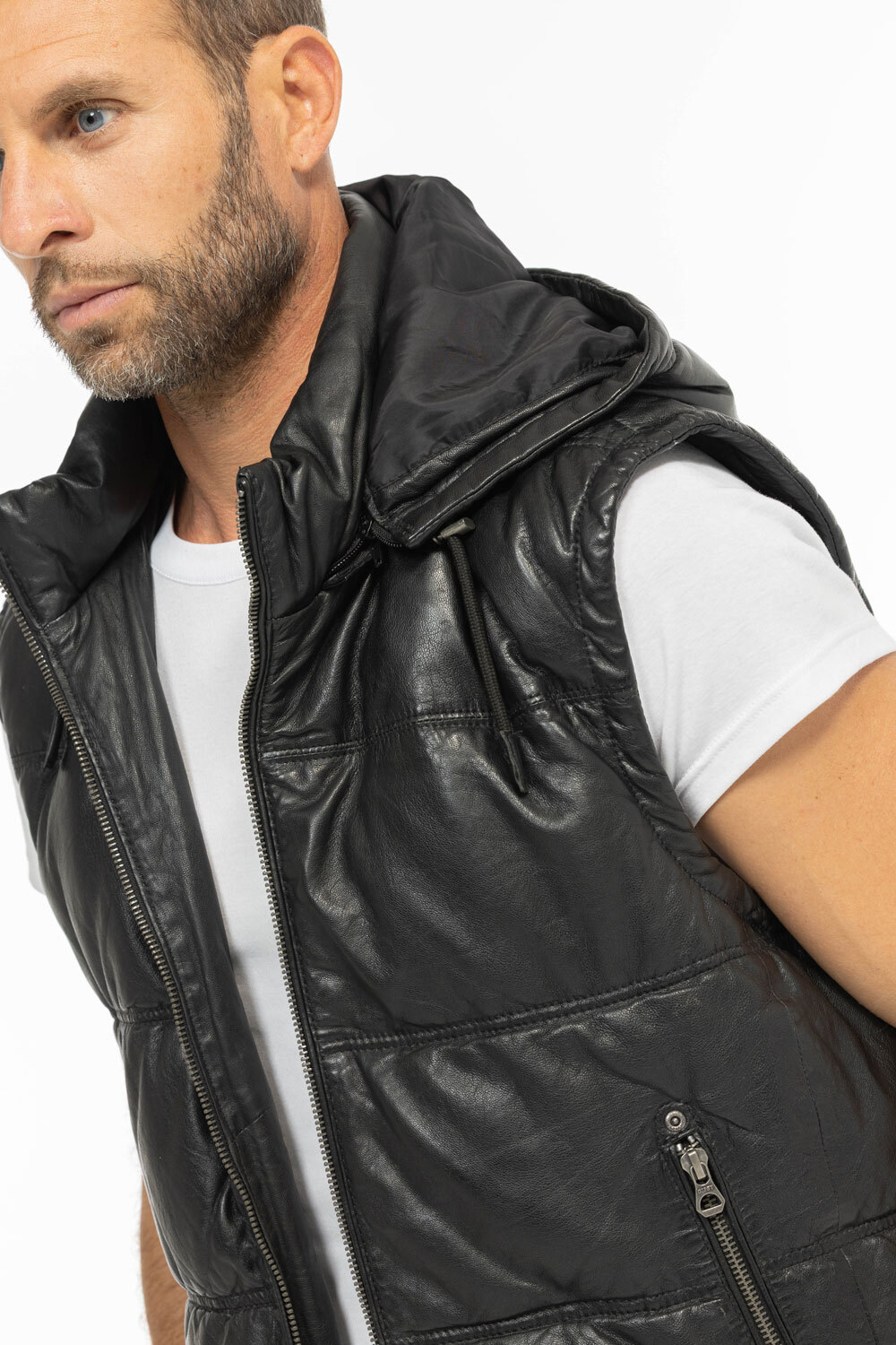 Vêtement en cuir Les bonnes affaires Homme noir