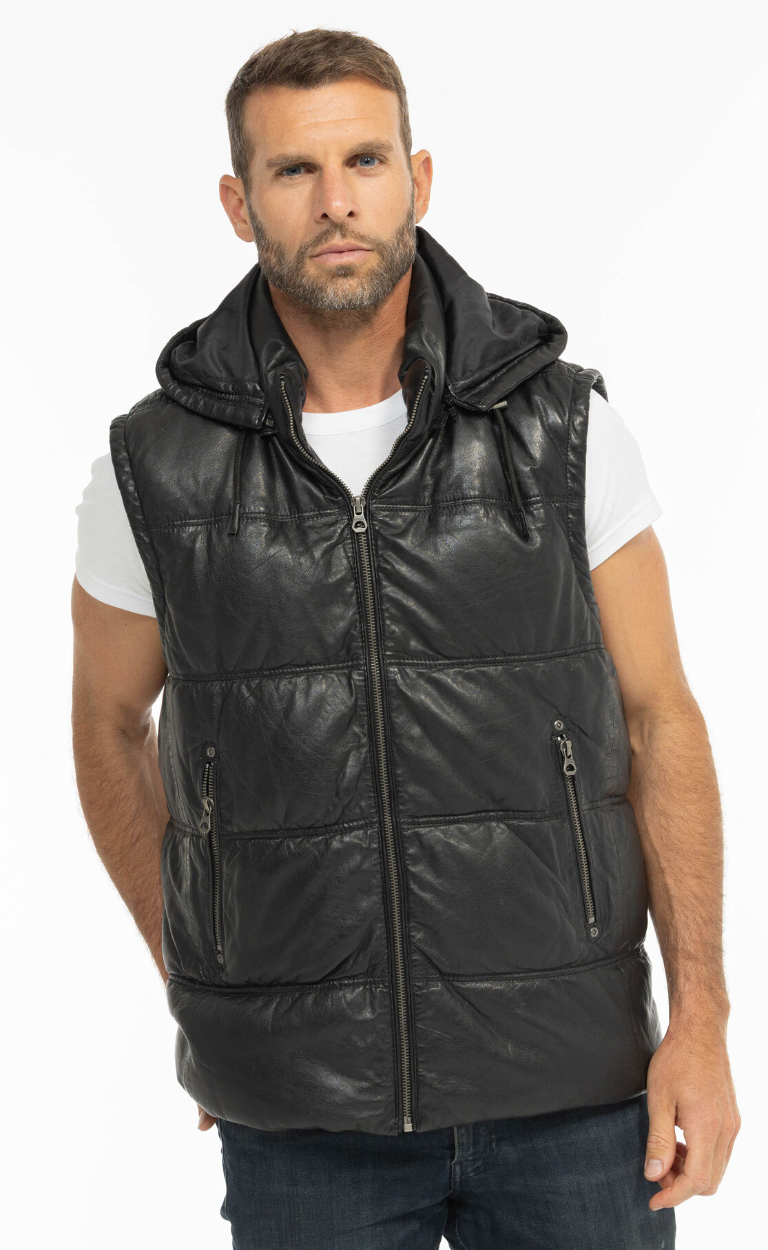 Vêtement en cuir Les bonnes affaires Homme noir