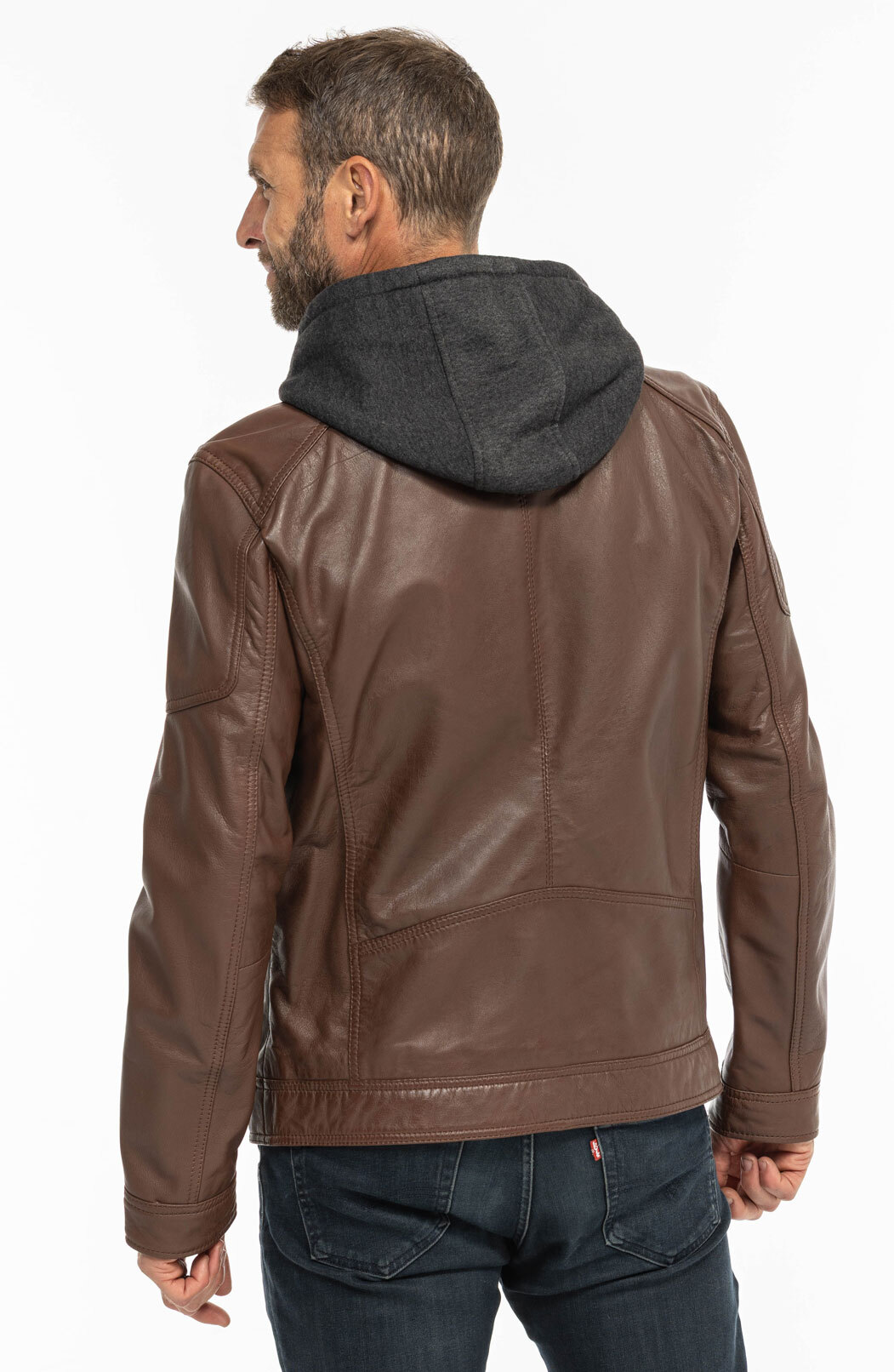 Vêtement en cuir Les bonnes affaires Homme cognac