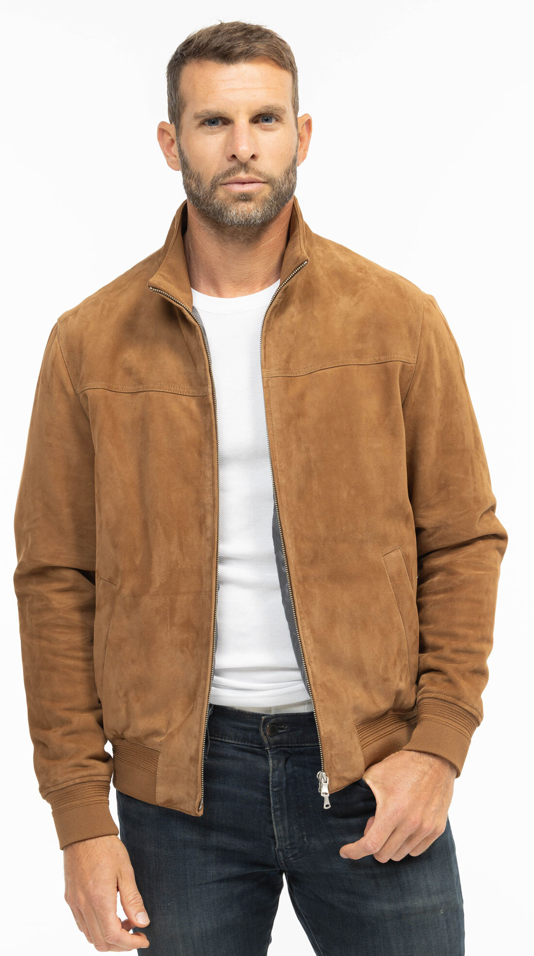 Vêtement en cuir Blousons cuir camel