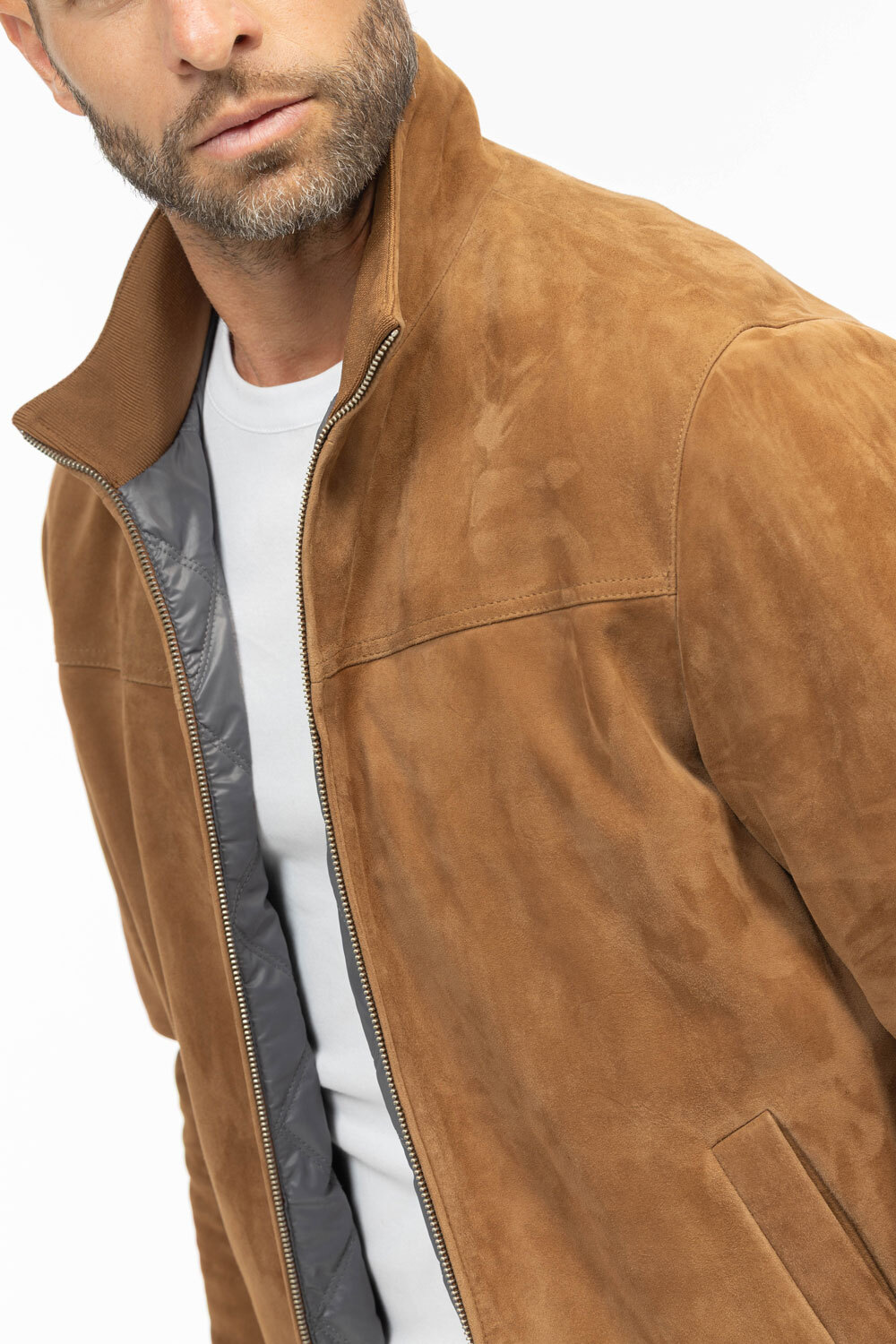 Vêtement en cuir Blousons cuir camel