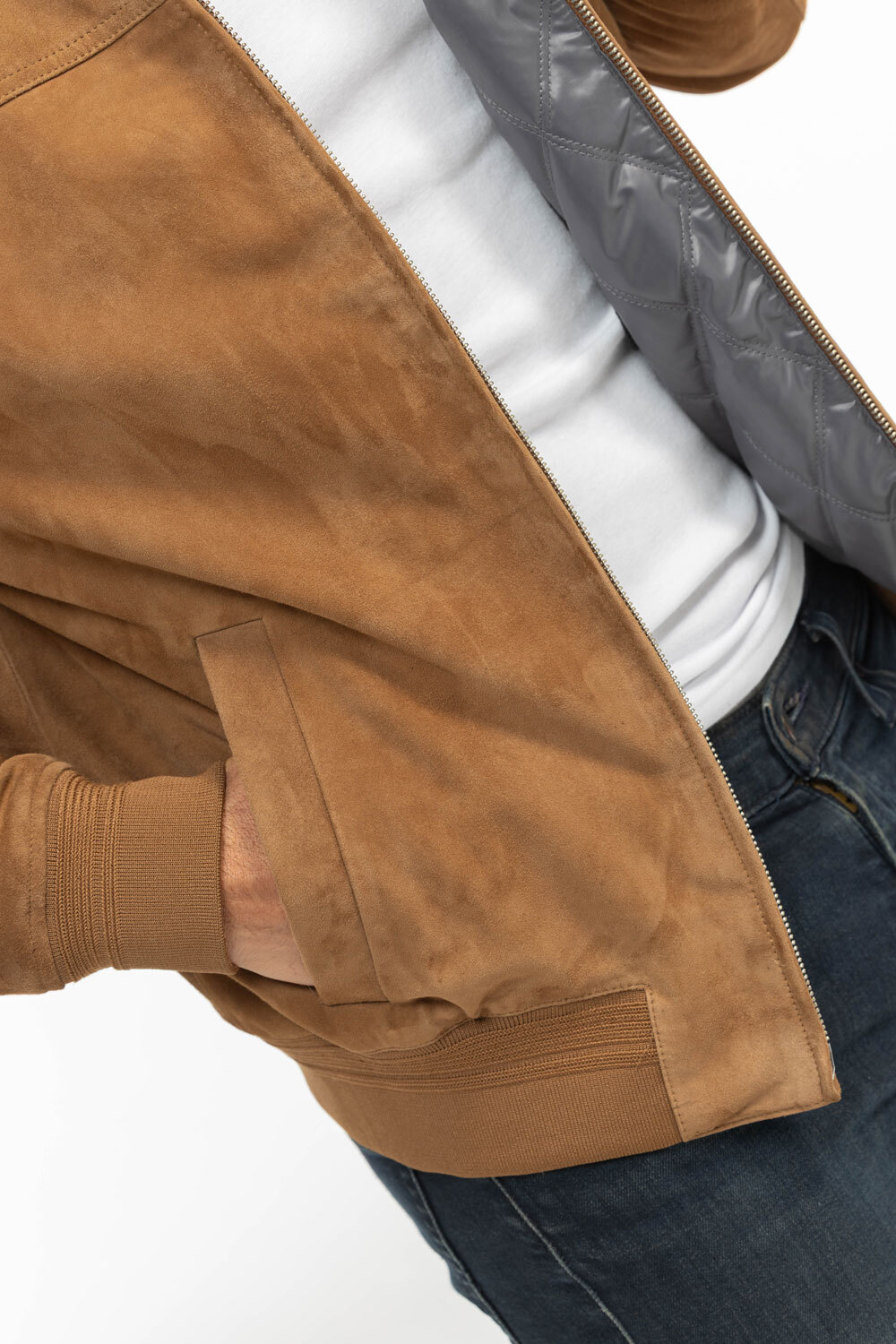 Vêtement en cuir Blousons cuir camel