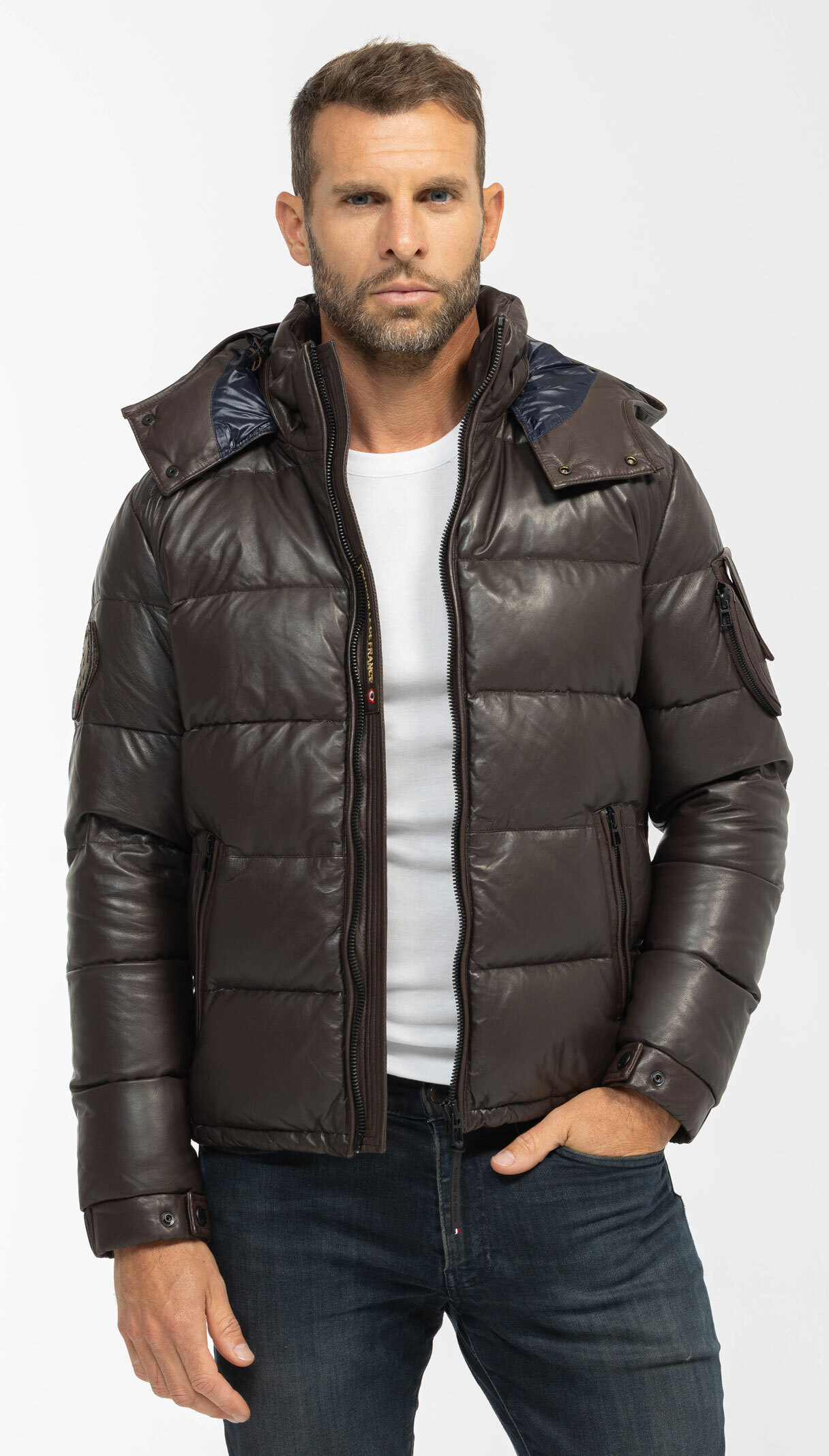 Vêtement en cuir Blousons cuir marron