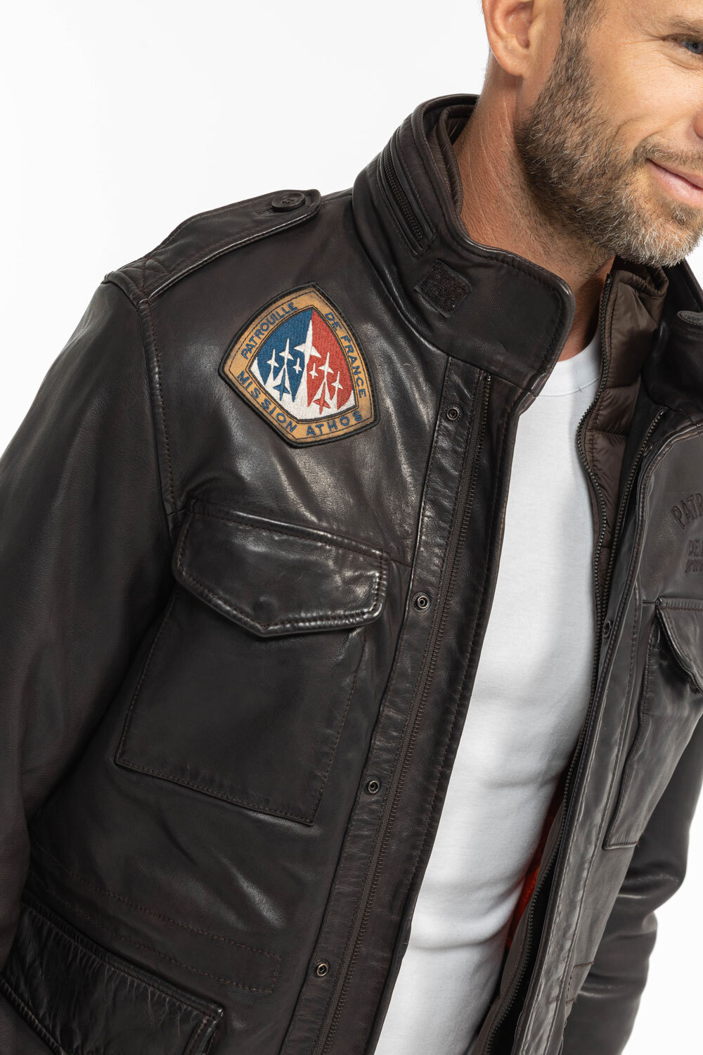 Vêtement en cuir Vestes & Trois Quart cuir marron