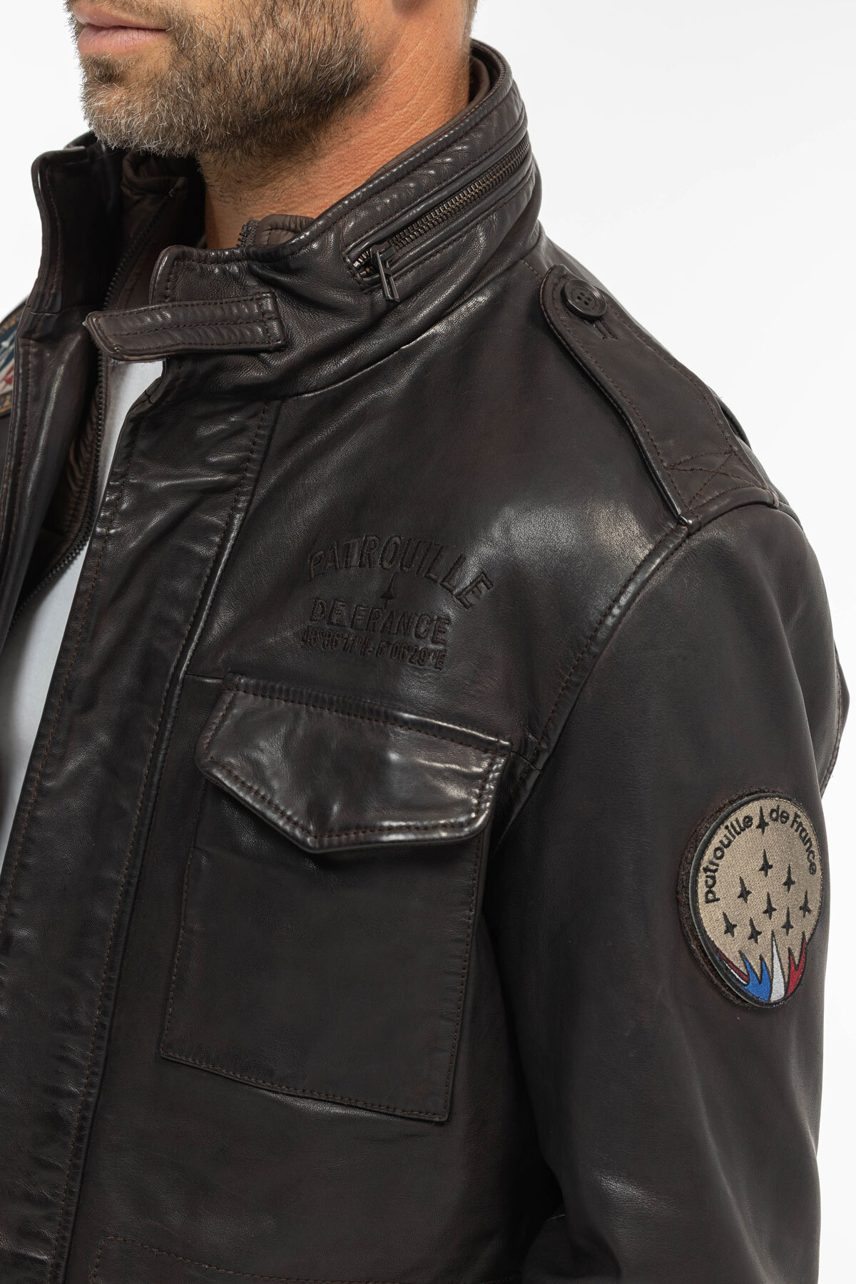 Vêtement en cuir Vestes & Trois Quart cuir marron