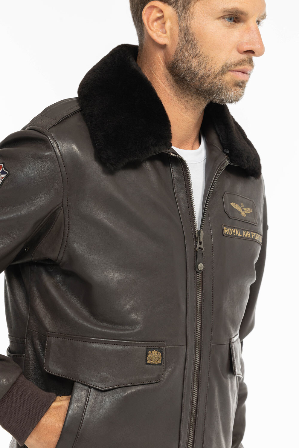 Vêtement en cuir Blousons cuir marron