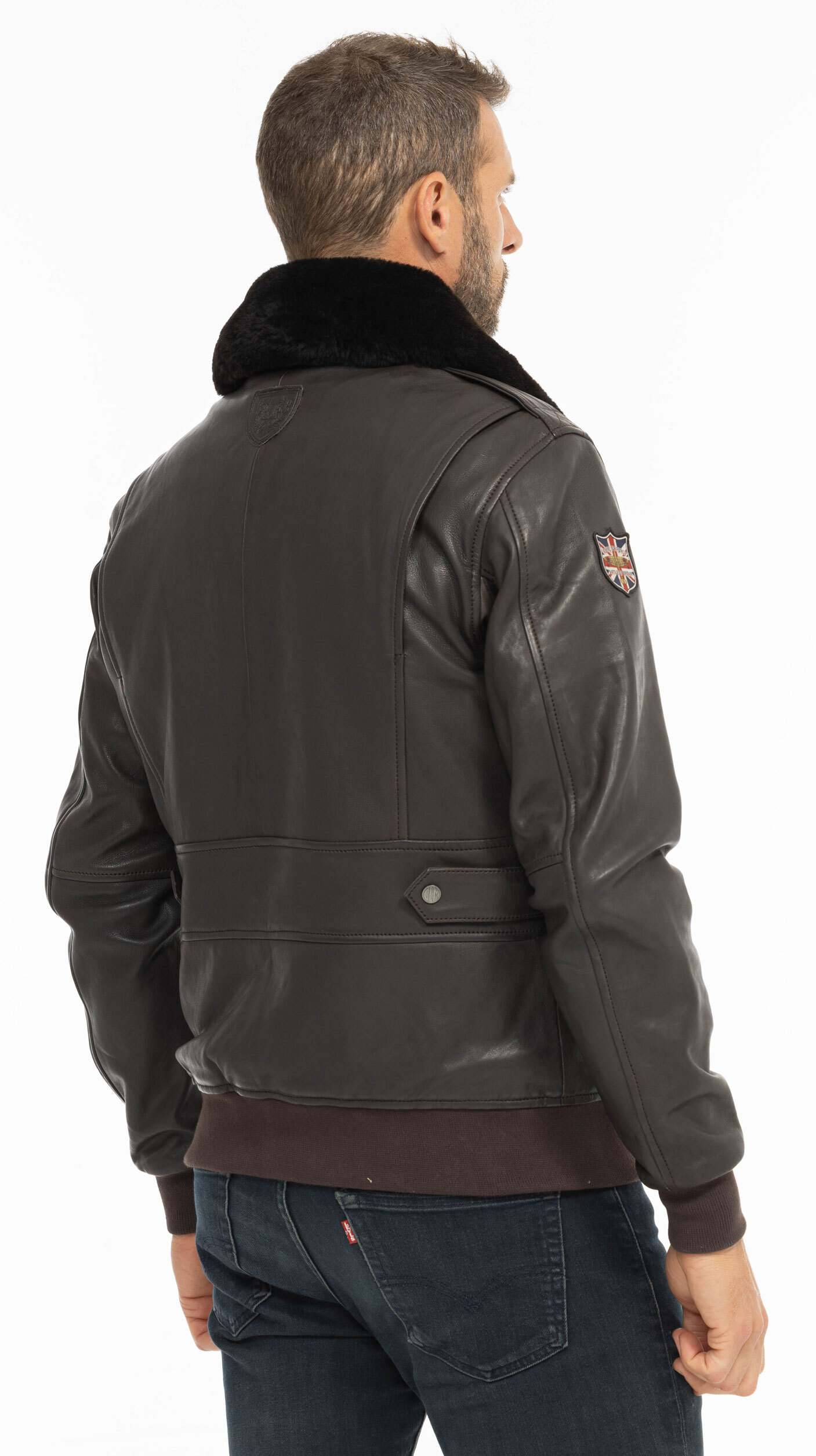 Vêtement en cuir Blousons cuir marron