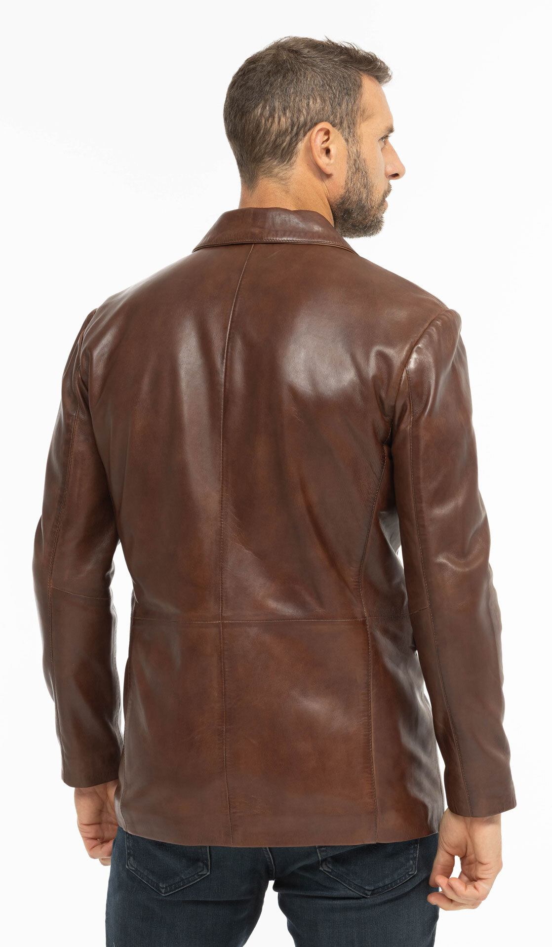 Vêtement en cuir Vestes & Trois Quart cuir marron