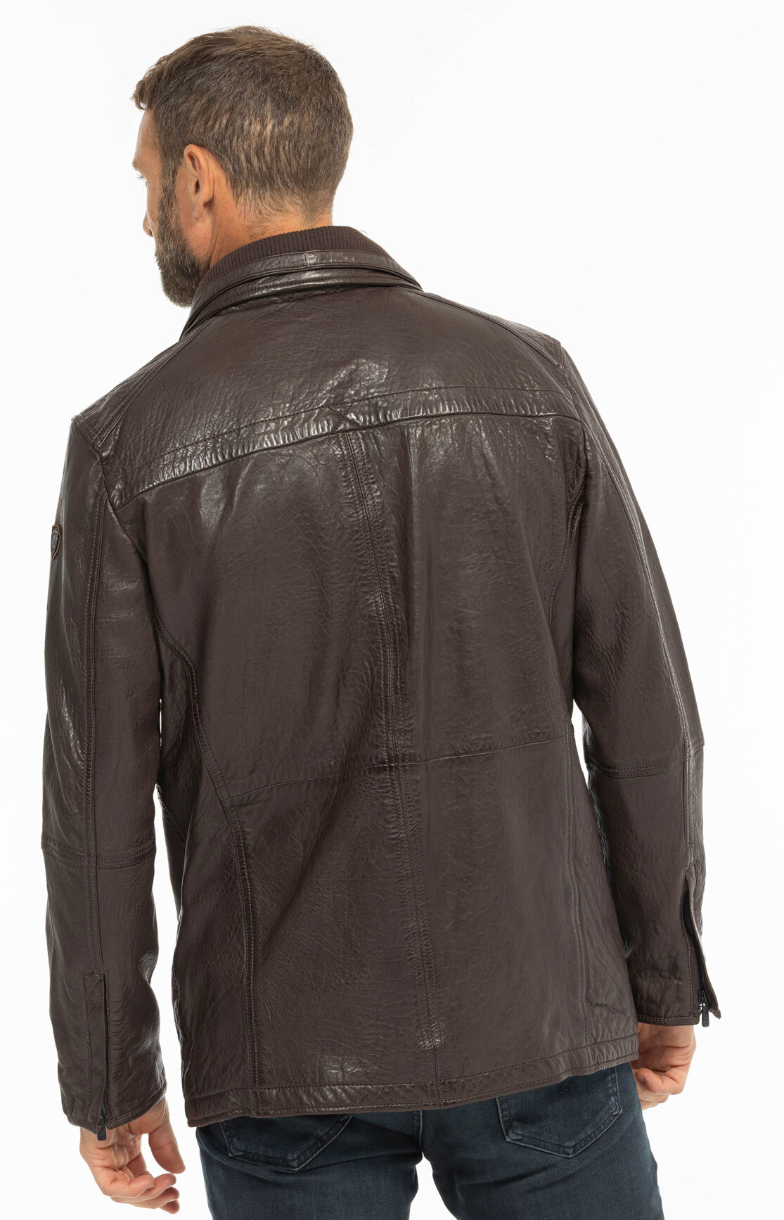 Vêtement en cuir Vestes & Trois Quart cuir marron