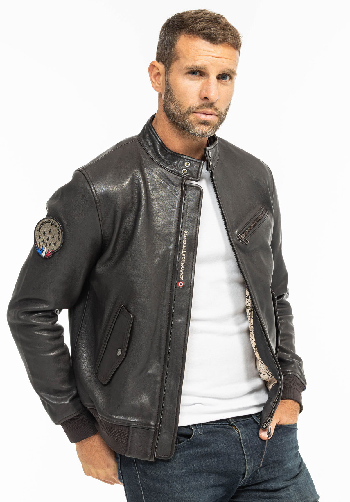 Vêtement en cuir Blousons cuir marron