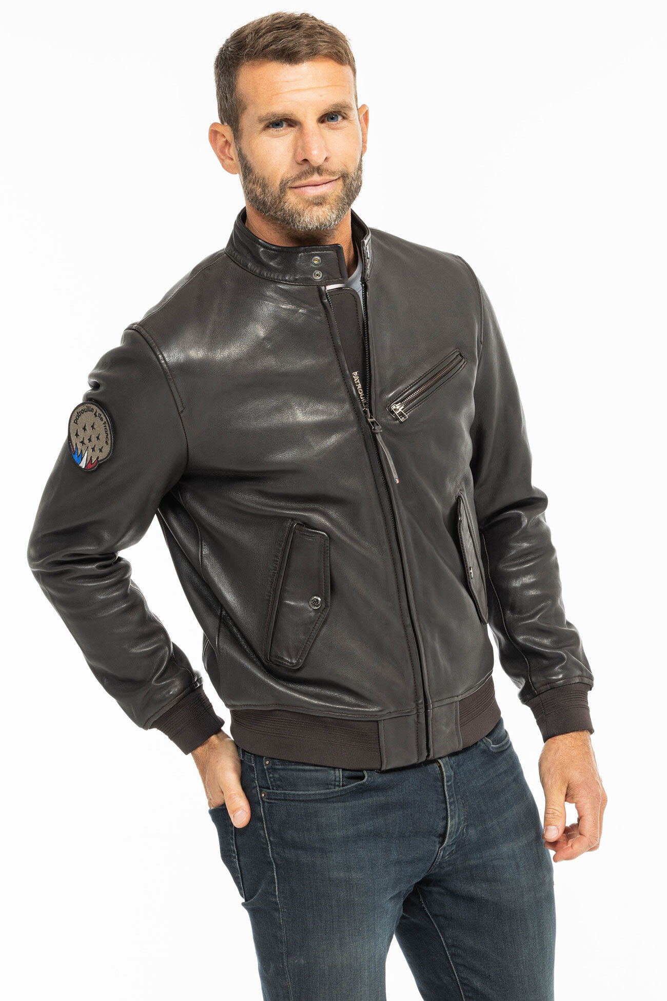 Vêtement en cuir Blousons cuir marron