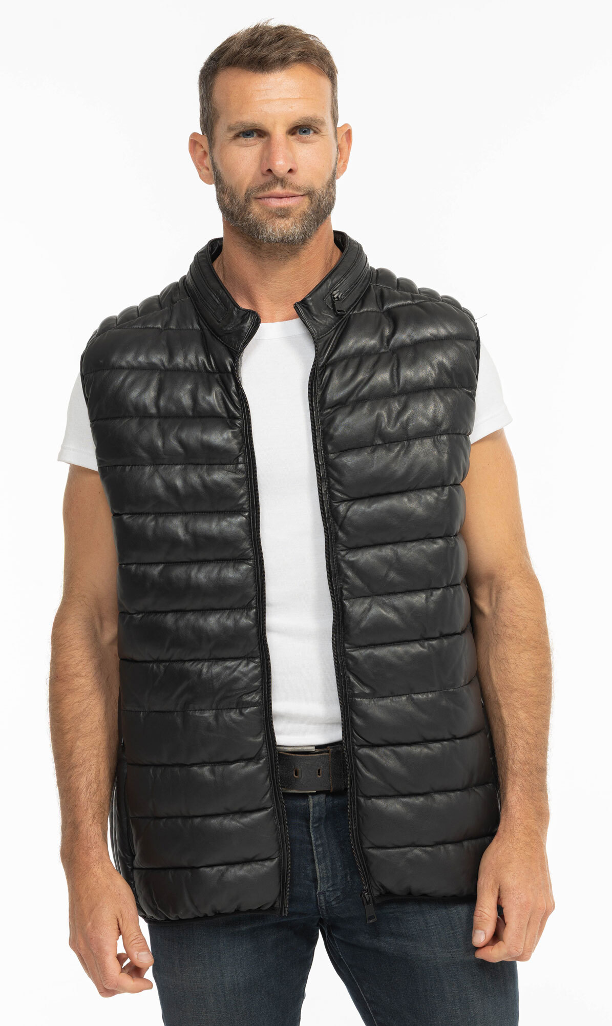 Vêtement en cuir Gilets Cuir  noir